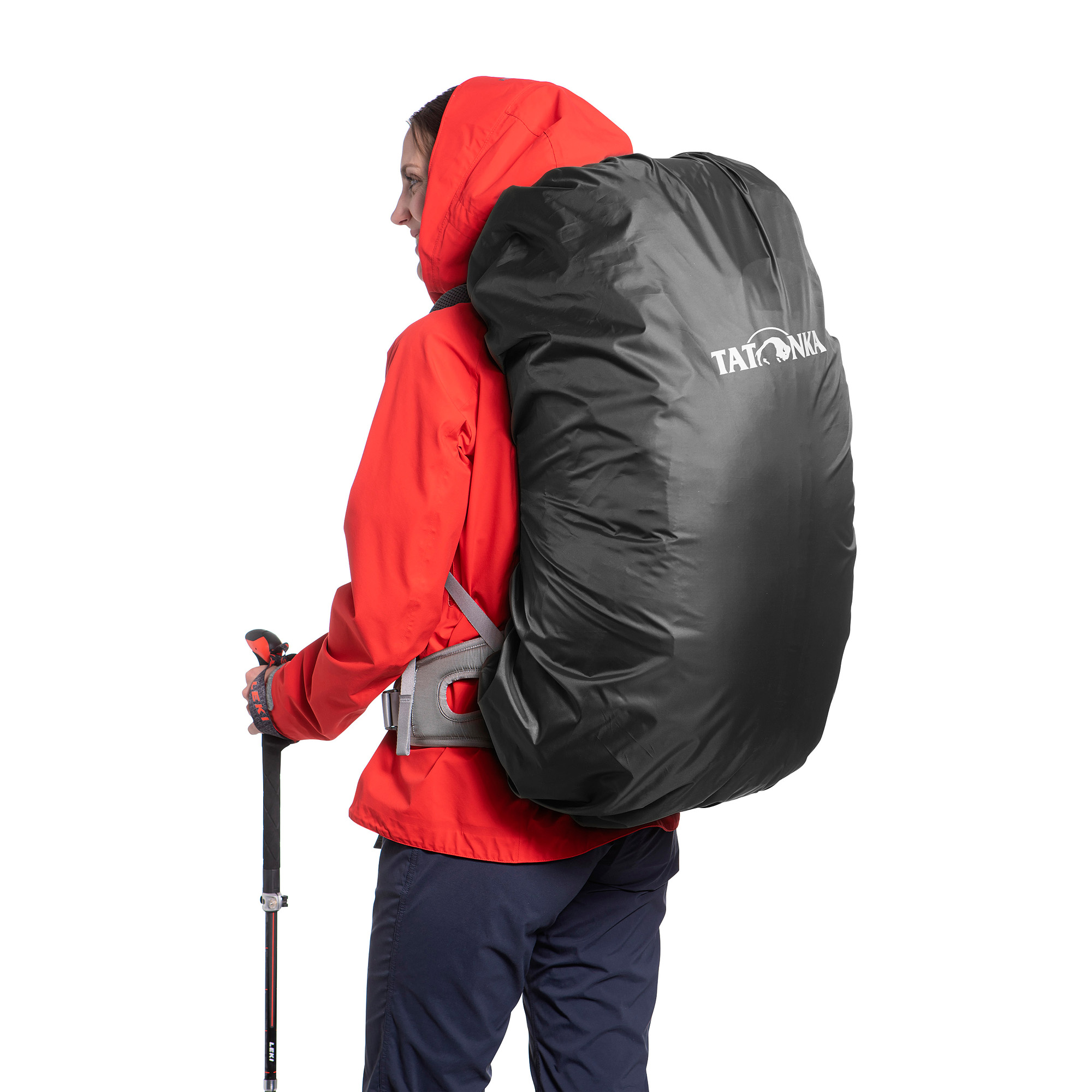 Tatonka Rain Cover 40-55l black schwarz Rucksack-Zubehör - Detailansicht Mantel, Jacke, Tasche, Mann, Person, Tatonka Rain Cover 40-55l black schwarz Rucksack-Zubehör - Detailansicht