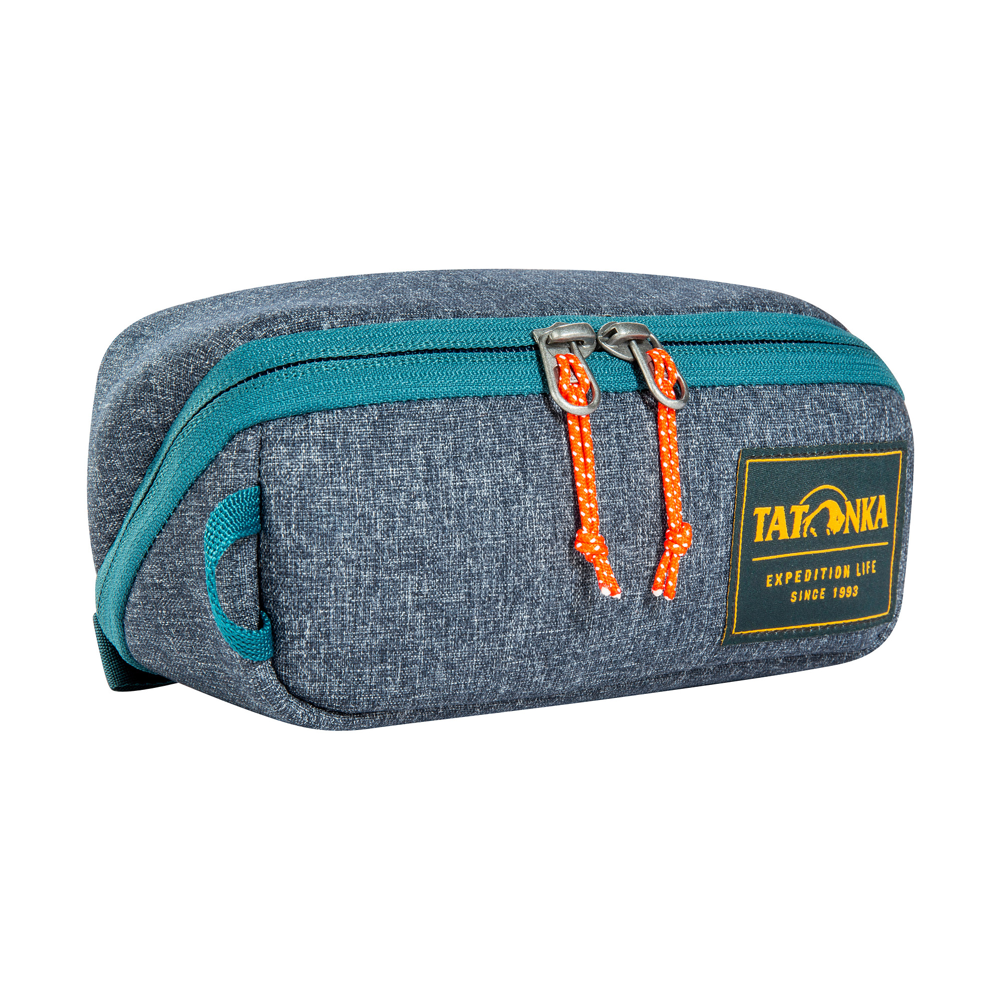 Tatonka Square Zip Pouch S navy blau Kulturbeutel - Ansicht seitlich-vorne Bleistift-Box, Tatonka Square Zip Pouch S navy blau Kulturbeutel - Ansicht seitlich-vorne