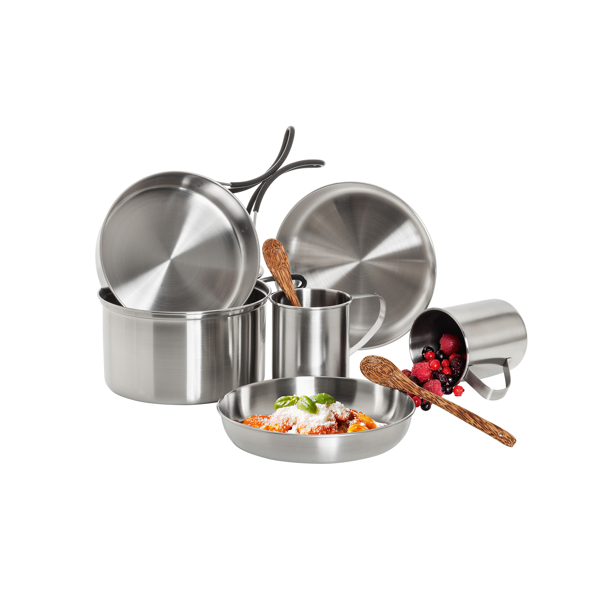 Tatonka Picnic Set Kochgeschirr - Ansicht seitlich-vorne Kochtopf, Kochgeschirr, Topf, Tatonka Picnic Set Kochgeschirr - Ansicht seitlich-vorne