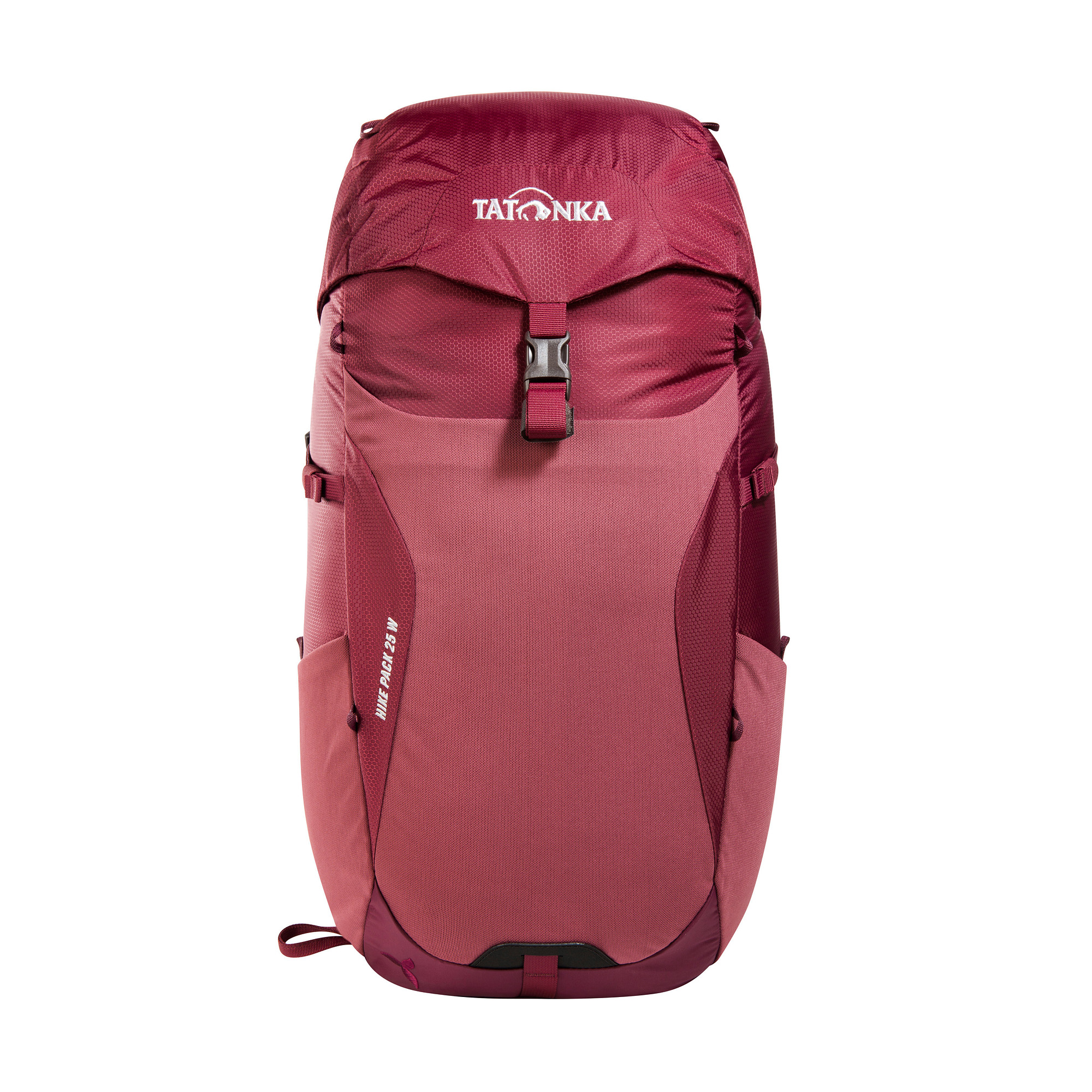 Tatonka Hike Pack 25 Women bordeaux red rot Wanderrucksäcke - Ansicht frontal-vorne Tasche, Rucksack, Tatonka Hike Pack 25 Women bordeaux red rot Wanderrucksäcke - Ansicht frontal-vorne