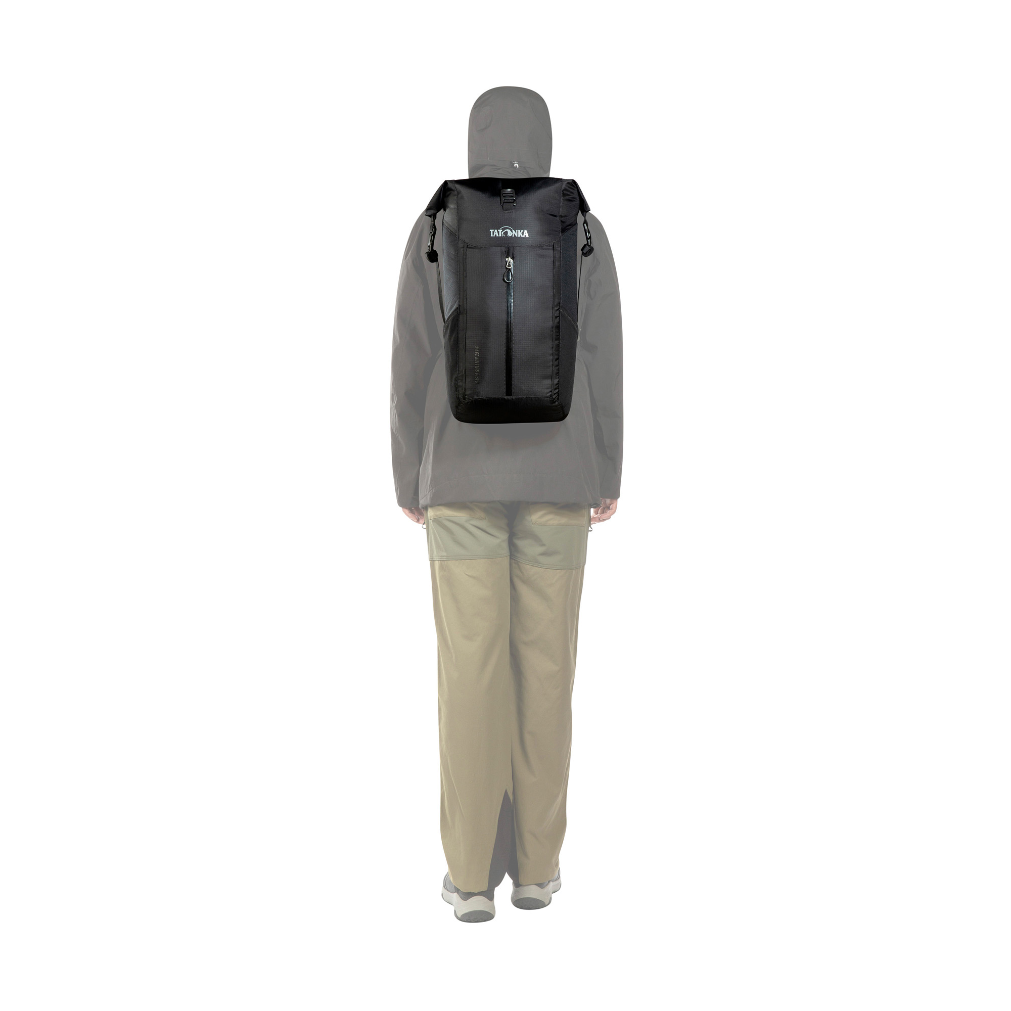 Mantel, Jacke, Erwachsener, Mann, Person, Tatonka Rapid Rolltop 25 WP black schwarz Tagesrucksäcke - Detailansicht