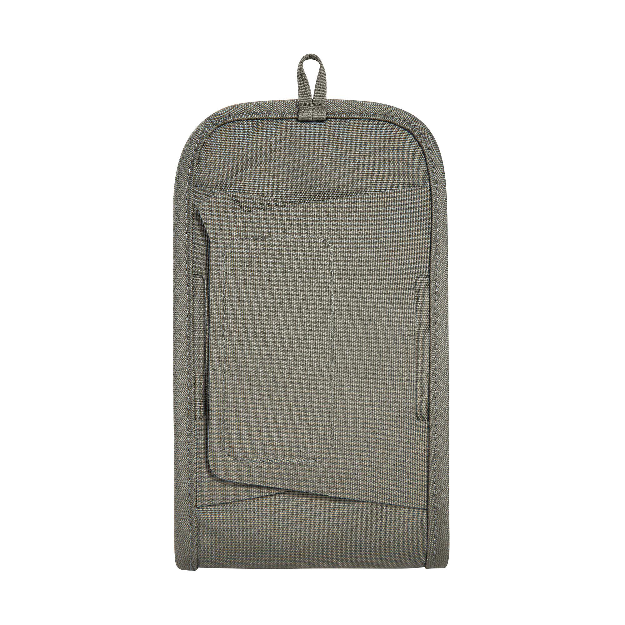 Köcher, Geldbörse, Tasche, Koffer?, Tatonka Smartphone Pouch 6,9" BC stone grey olive grau - Ansicht frontal-hinten