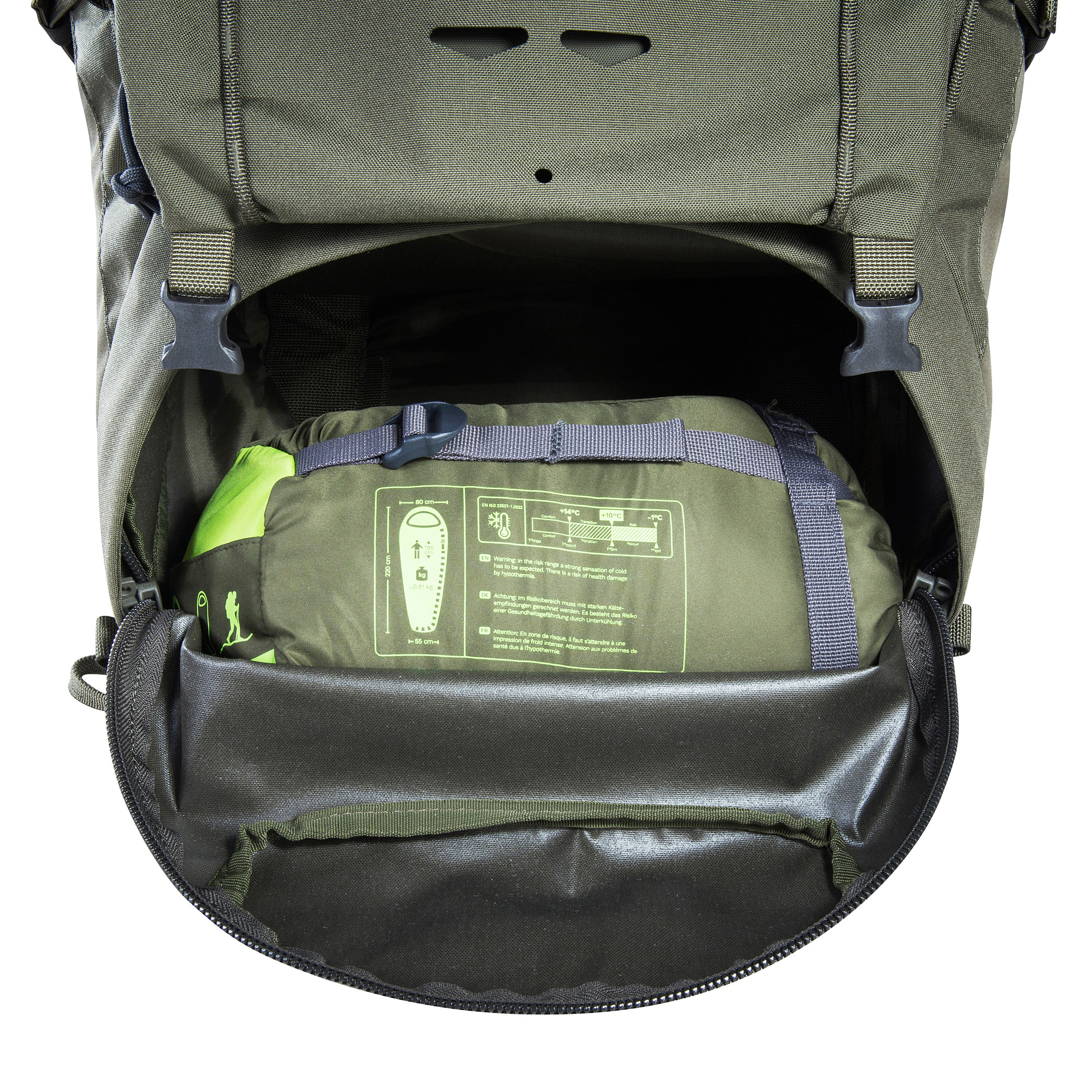Tasche, Rucksack, Tatonka Yukon 60+10 Women BC stone grey olive grau Trekkingrucksäcke - Detailansicht