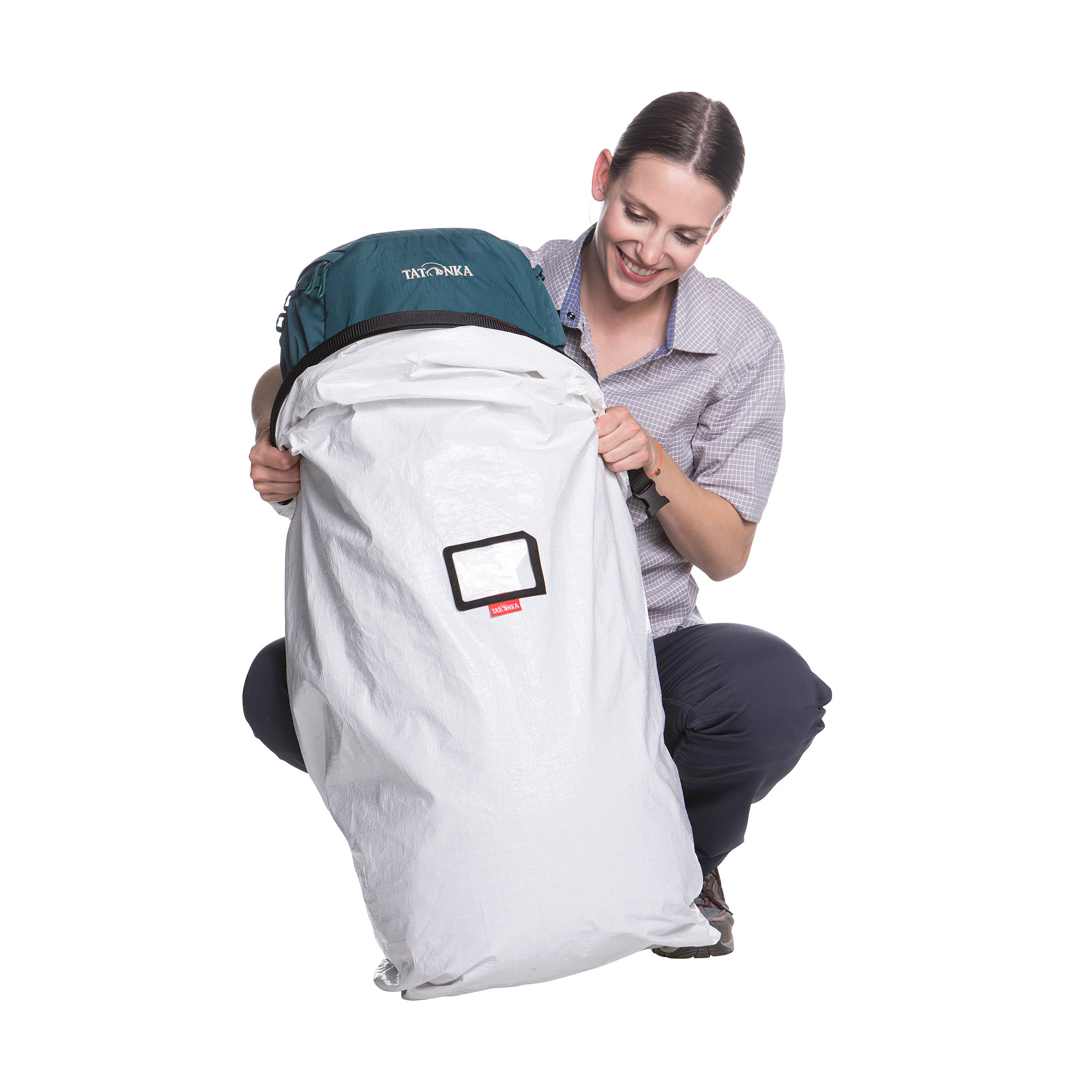 Tatonka Pack Cover Universal white silber Rucksack-Zubehör - Detailansicht Tasche, Erwachsener, Männlich, Mann, Person, Tatonka Pack Cover Universal white silber Rucksack-Zubehör - Detailansicht