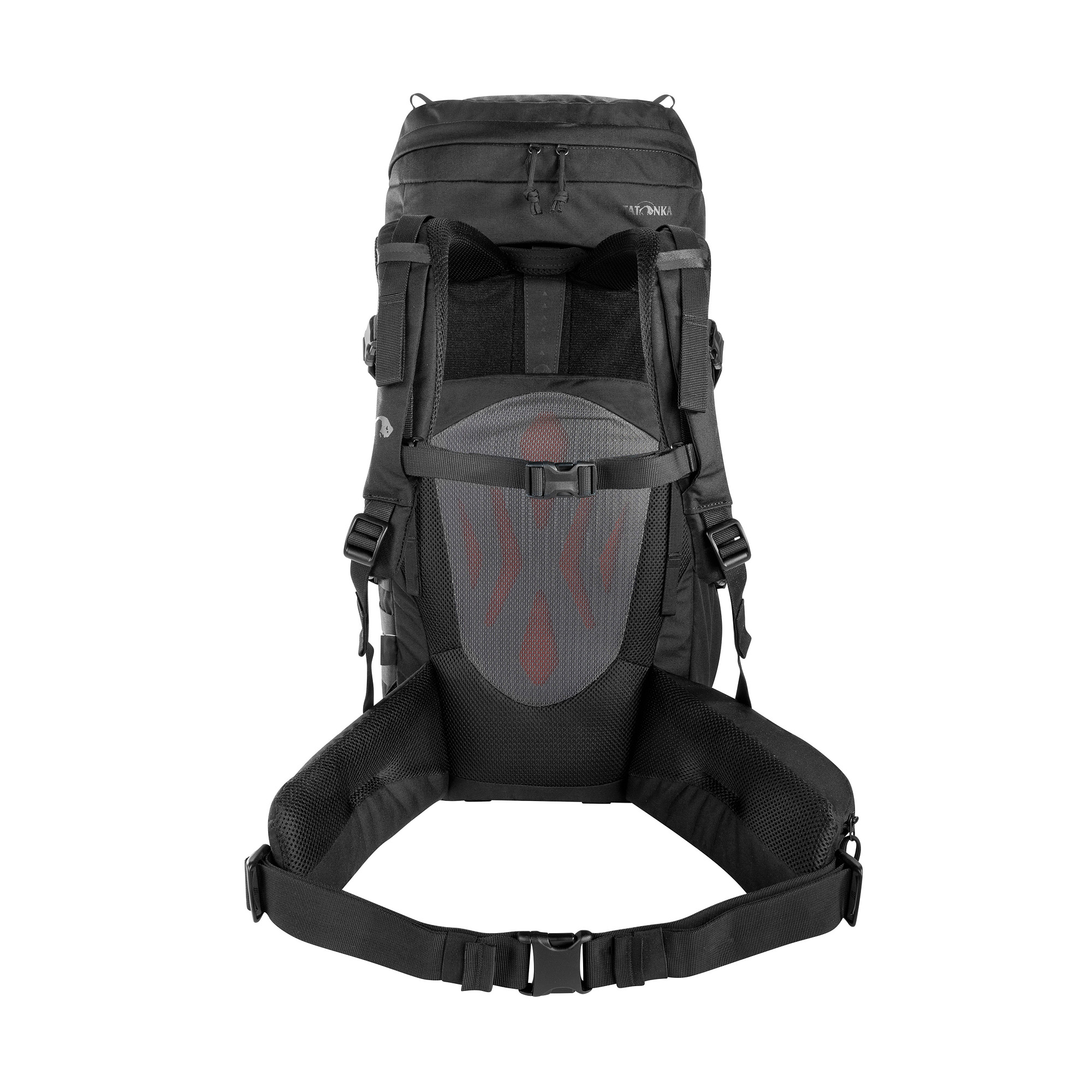 Tasche, Rucksack, Tatonka Pyrox 40+10 Women BC black schwarz Trekkingrucksäcke - Ansicht frontal-hinten