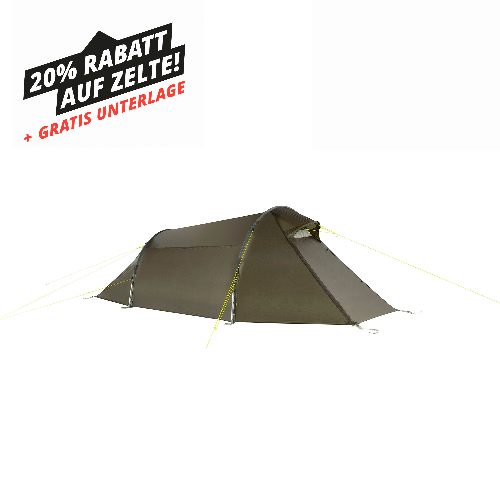 Zelt, Campen, Zelt in den Bergen, Natur, Draußen, Zelt, Campen, Zelt in den Bergen, Natur, Draußen, Zelt, Campen, Zelt in den Bergen, Natur, Draußen, Tatonka Gargia 2 stone grey olive grau 2-Personen-Zelte - Ansicht seitlich-vorne
