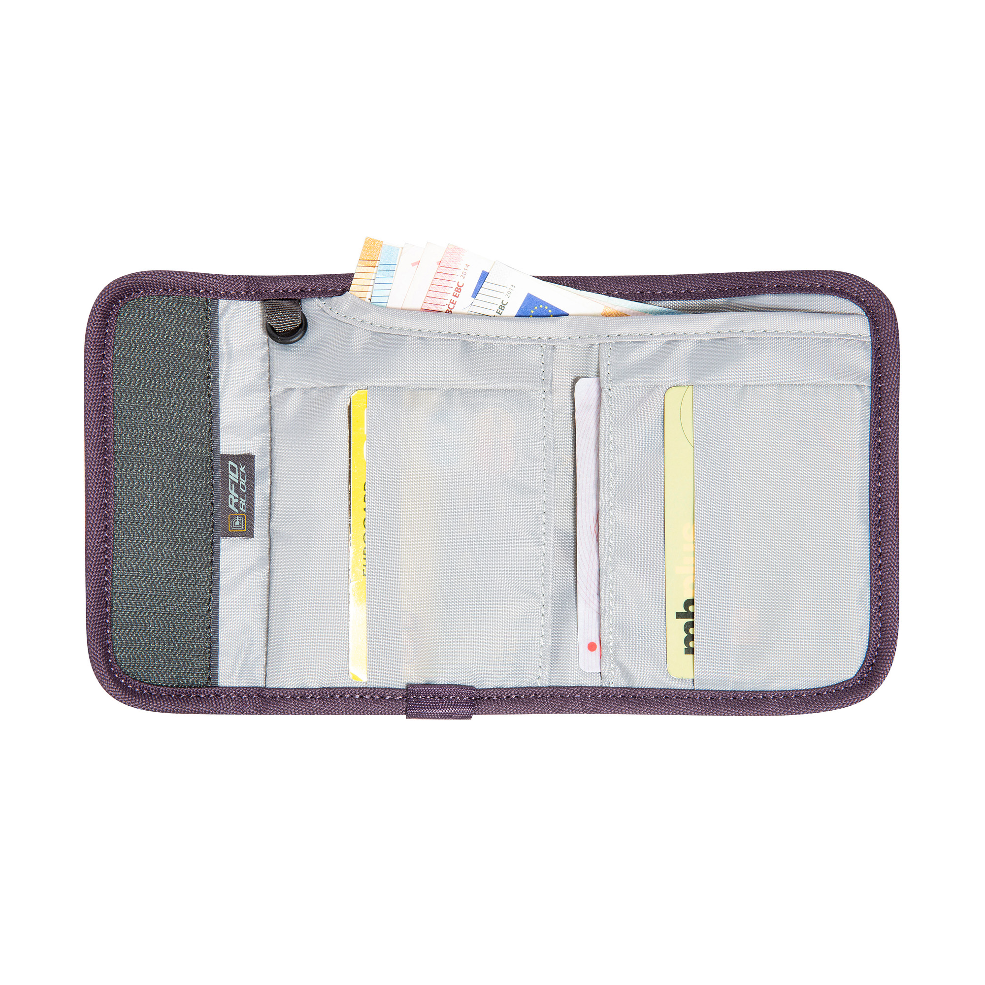 Zubehor, Geldbörse, Erste Hilfe, Tatonka Money Box RFID Block midnight plum lila Geldbeutel - Detailansicht