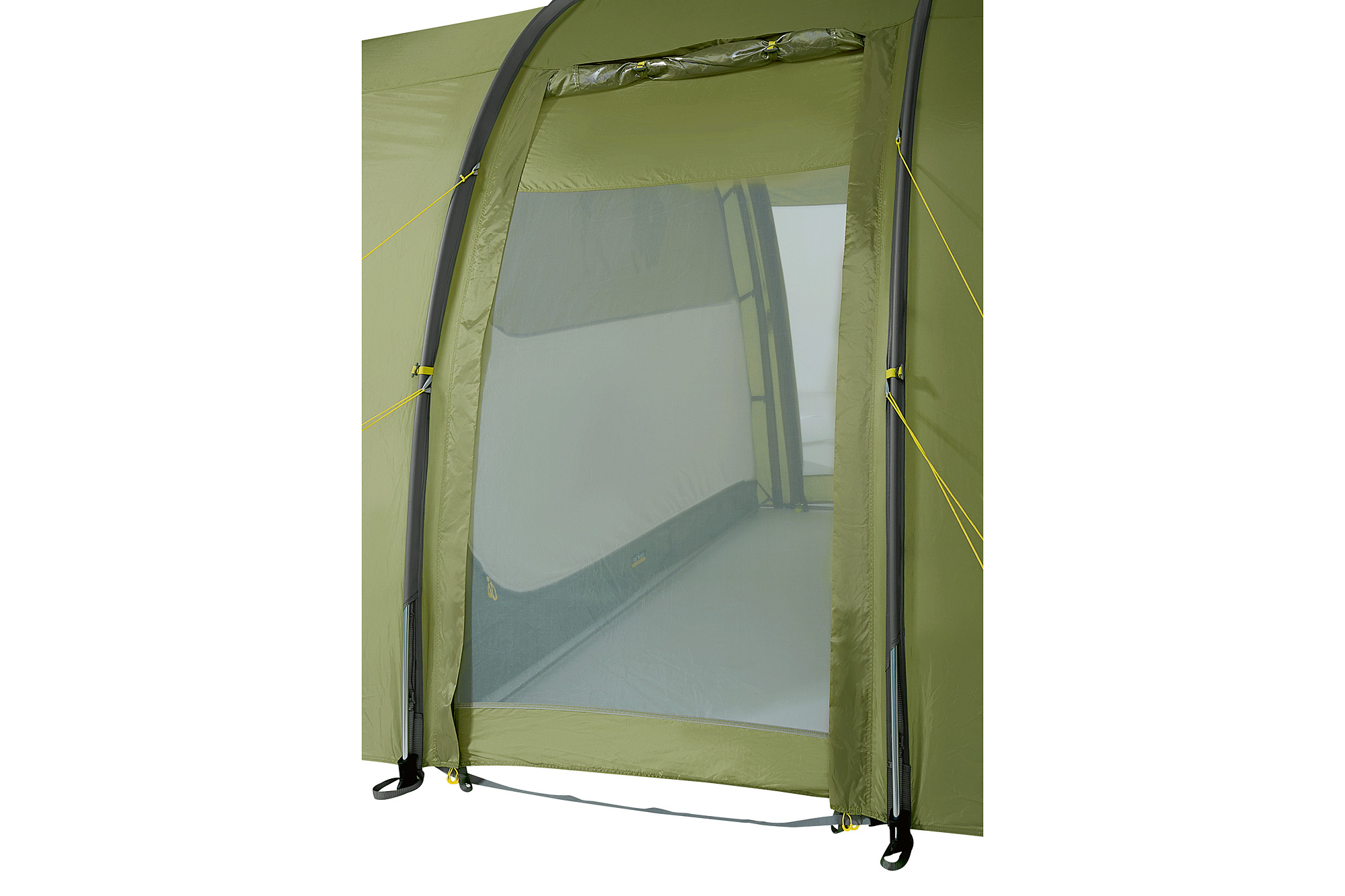 Tatonka Alaska Family DLX light olive grün Familienzelte - Detailansicht Zelt, Moskitonetz, Draußen, Tatonka Alaska Family DLX light olive grün Familienzelte - Detailansicht