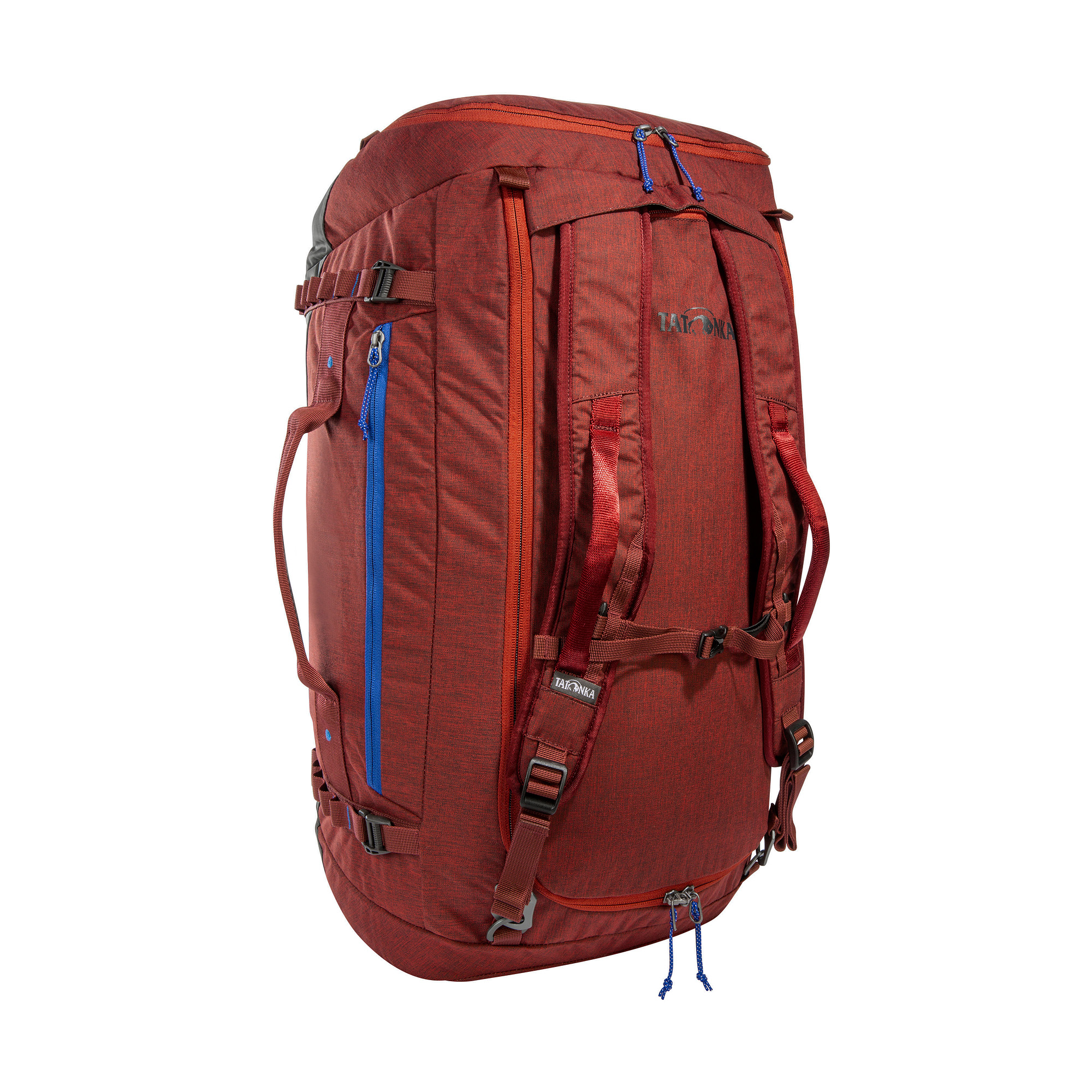 Tatonka Duffle Bag 65 tango red rot Reisetaschen - Ansicht seitlich-vorne Tasche, Rucksack, Tatonka Duffle Bag 65 tango red rot Reisetaschen - Ansicht seitlich-vorne