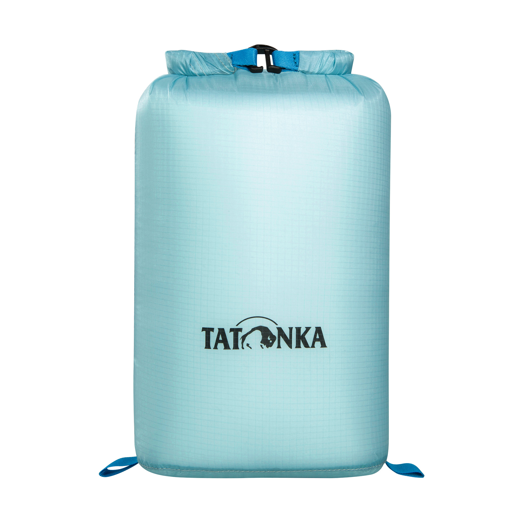 Tatonka SQZY Dry Bag 5l light blue blau Reisezubehör - Ansicht seitlich-vorne Flasche, Tasche, Tatonka SQZY Dry Bag 5l light blue blau Reisezubehör - Ansicht seitlich-vorne