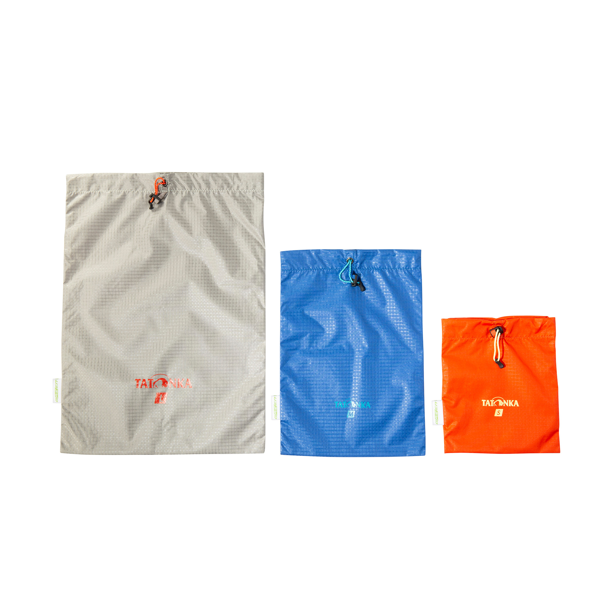 Tatonka Stuff Sack Set III assorted silber Reisezubehör - Ansicht seitlich-vorne Tasche, Tatonka Stuff Sack Set III assorted silber Reisezubehör - Ansicht seitlich-vorne