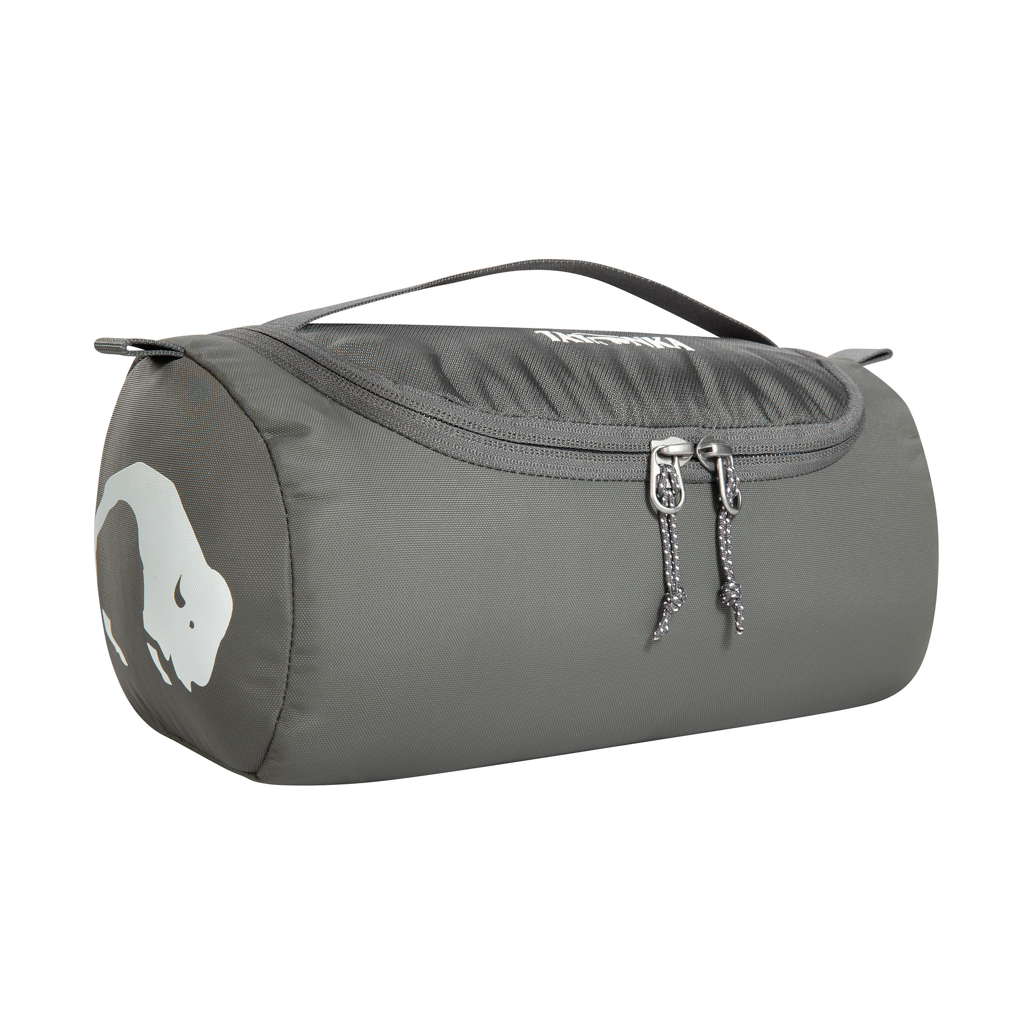 Tatonka Care Barrel titan grey grau Kulturbeutel - Ansicht seitlich-vorne Zubehor, Tasche, Handtasche, Tatonka Care Barrel titan grey grau Kulturbeutel - Ansicht seitlich-vorne