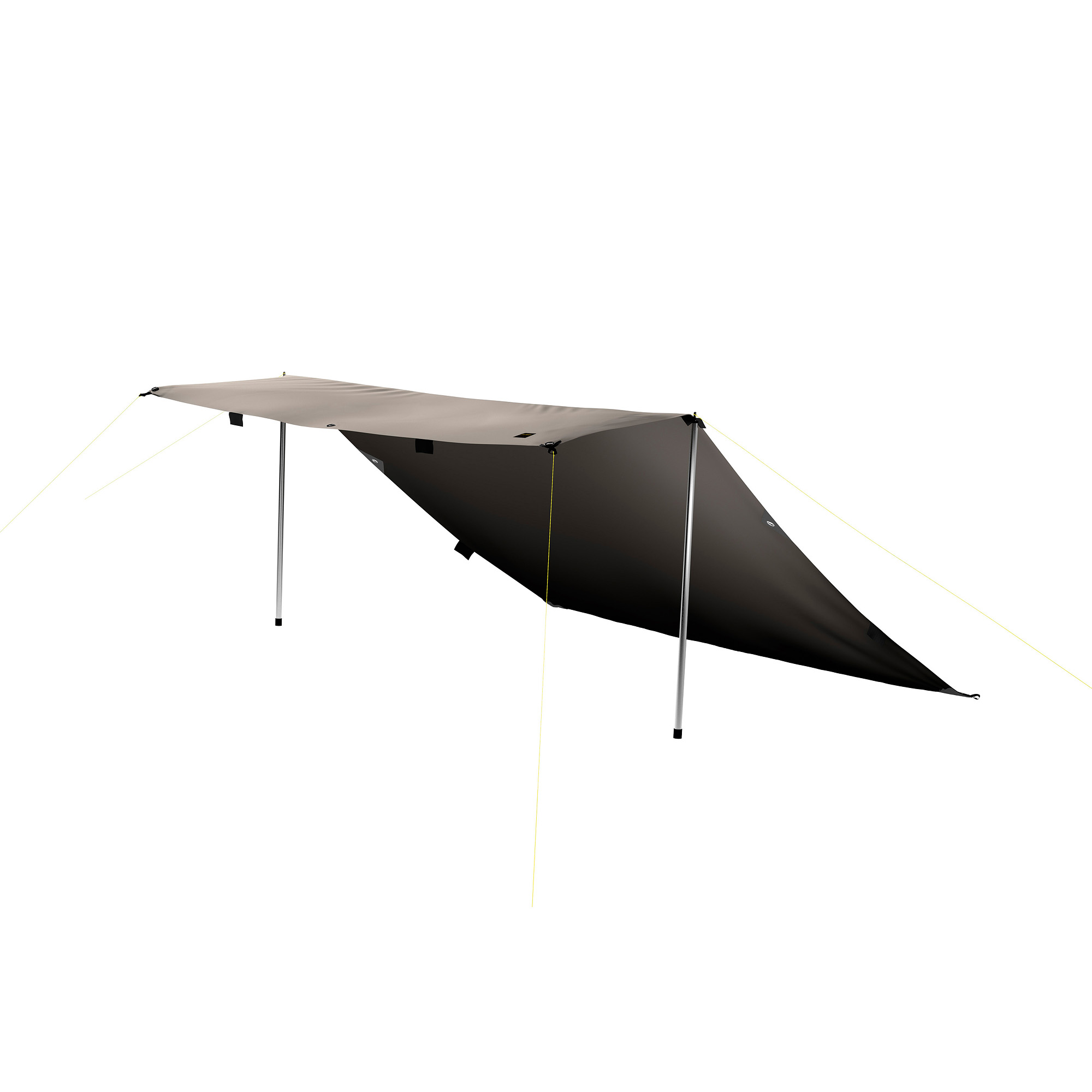 Tatonka Tarp 1 TC sand beige braun Tarps - Ansicht seitlich-hinten Baldachin, Tatonka Tarp 1 TC sand beige braun Tarps - Ansicht seitlich-hinten
