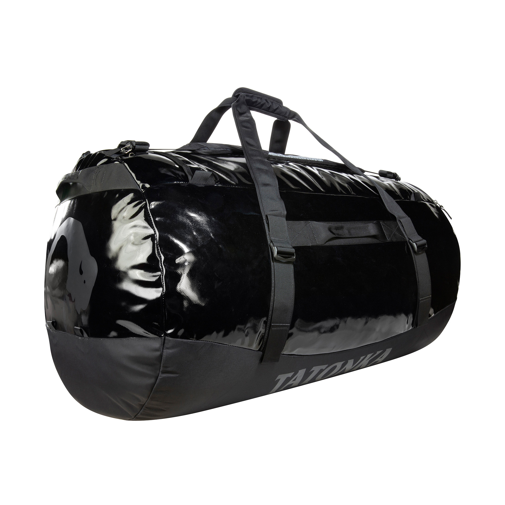 Tatonka Barrel 130 black schwarz Reisetaschen - Ansicht seitlich-hinten Gepäck, Tatonka Barrel 130 black schwarz Reisetaschen - Ansicht seitlich-hinten