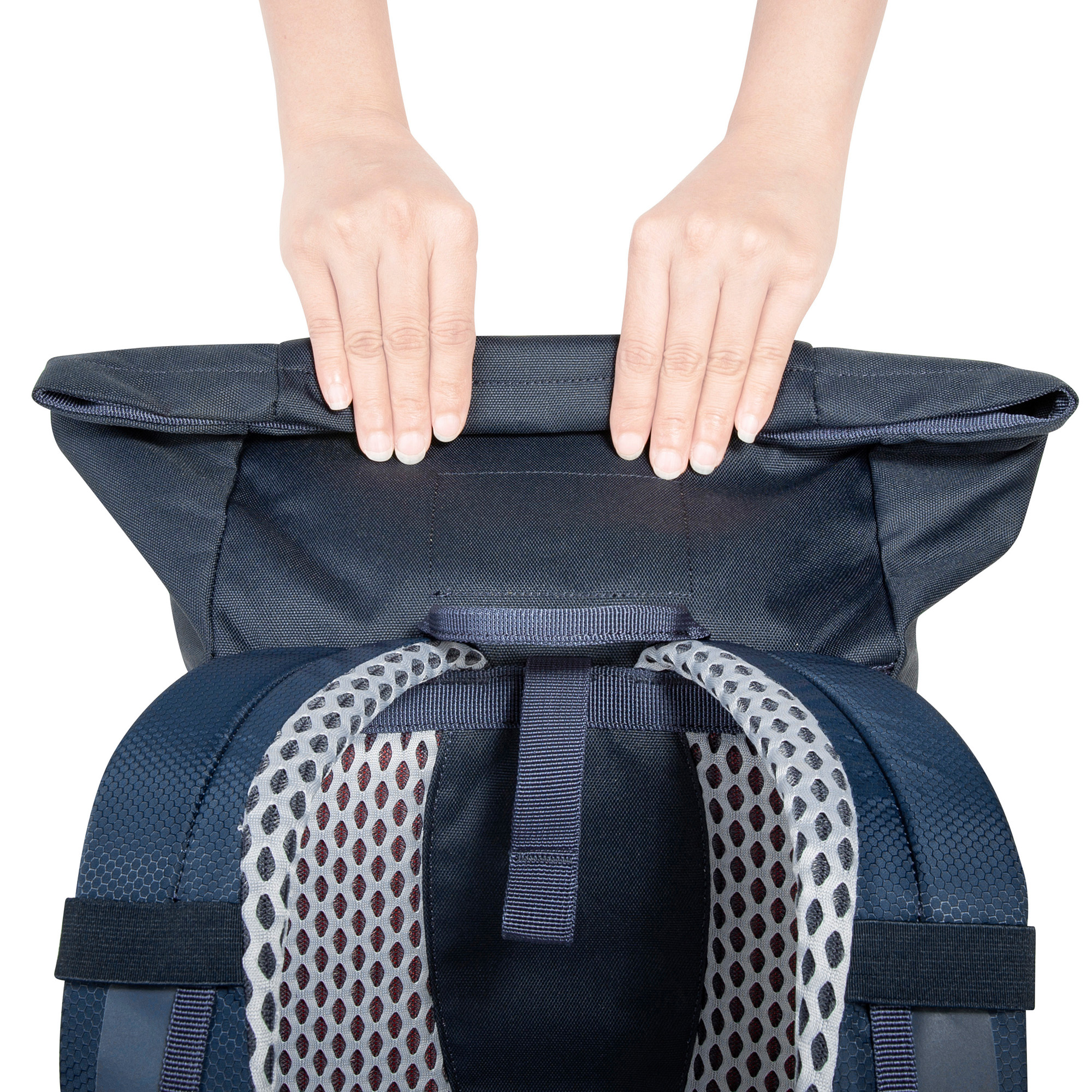 Tasche, Zubehör, Handtasche, Tragetasche, Rucksack, Tatonka Rolltop Pack JR 14 navy blau Kinderrucksäcke - Detailansicht