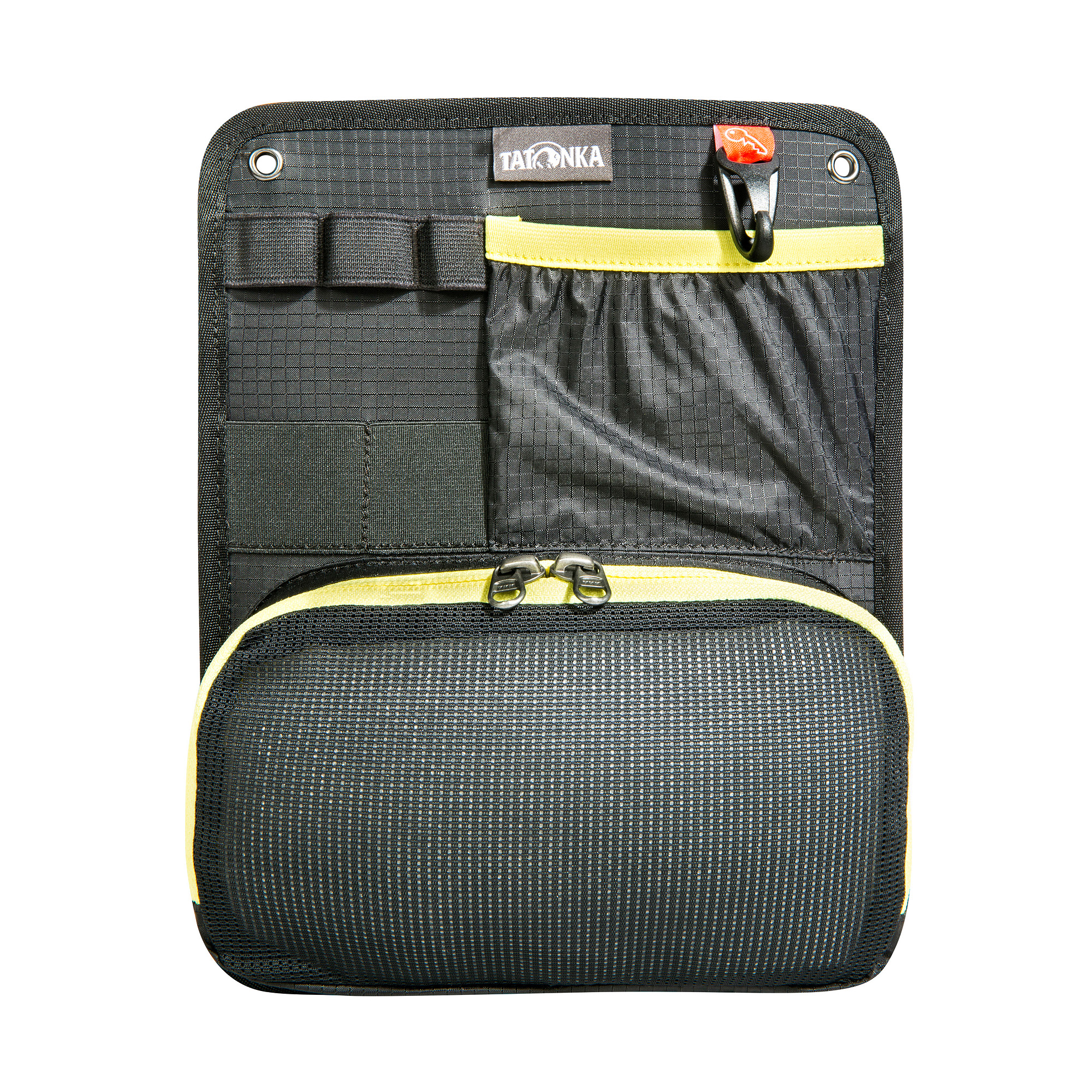 Tatonka Organizer Panel S black schwarz Rucksack-Zubehör - Ansicht seitlich-vorne Gepäck, Koffer, Zubehör, Tasche, Handtasche, Tatonka Organizer Panel S black schwarz Rucksack-Zubehör - Ansicht seitlich-vorne