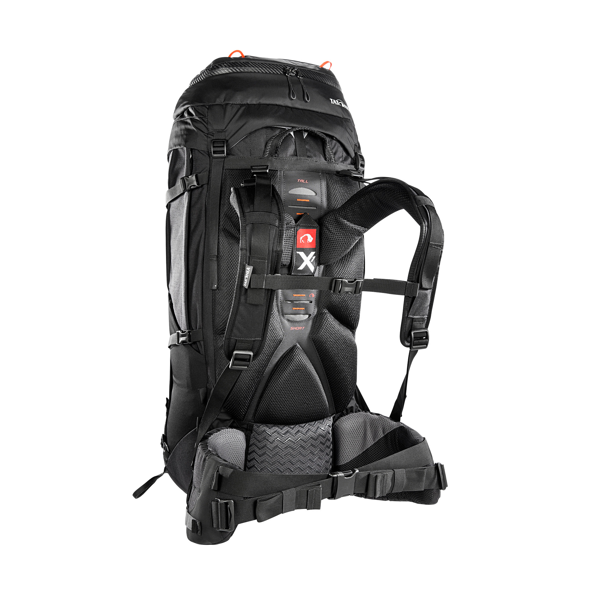 Tatonka Yukon X1 65+10 Women black schwarz Trekkingrucksäcke - Ansicht seitlich-hinten Tasche, Rucksack, Tatonka Yukon X1 65+10 Women black schwarz Trekkingrucksäcke - Ansicht seitlich-hinten