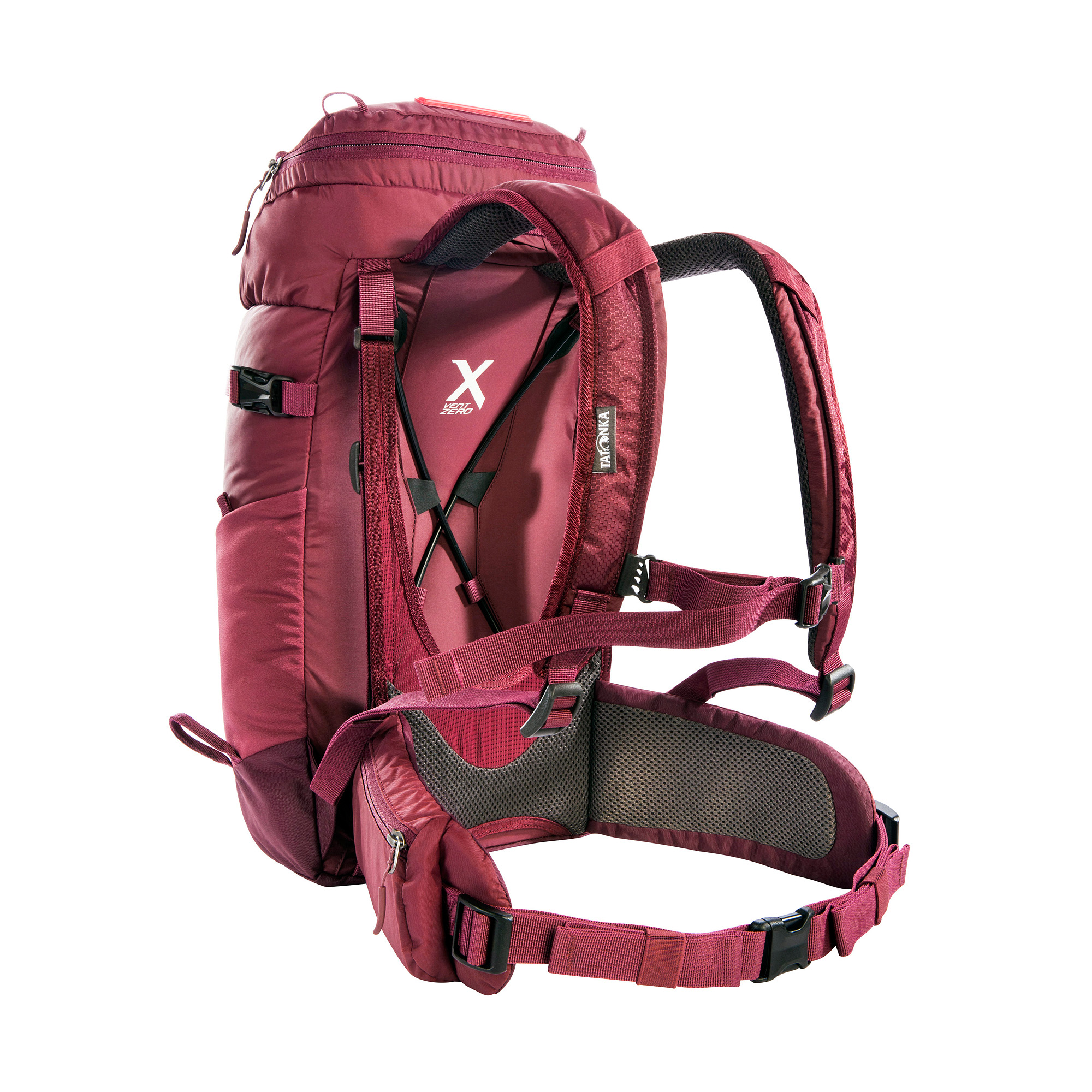 Tatonka Storm 18 Women RECCO bordeaux red rot Wanderrucksäcke - Ansicht seitlich-hinten Tasche, Rucksack, Tatonka Storm 18 Women RECCO bordeaux red rot Wanderrucksäcke - Ansicht seitlich-hinten