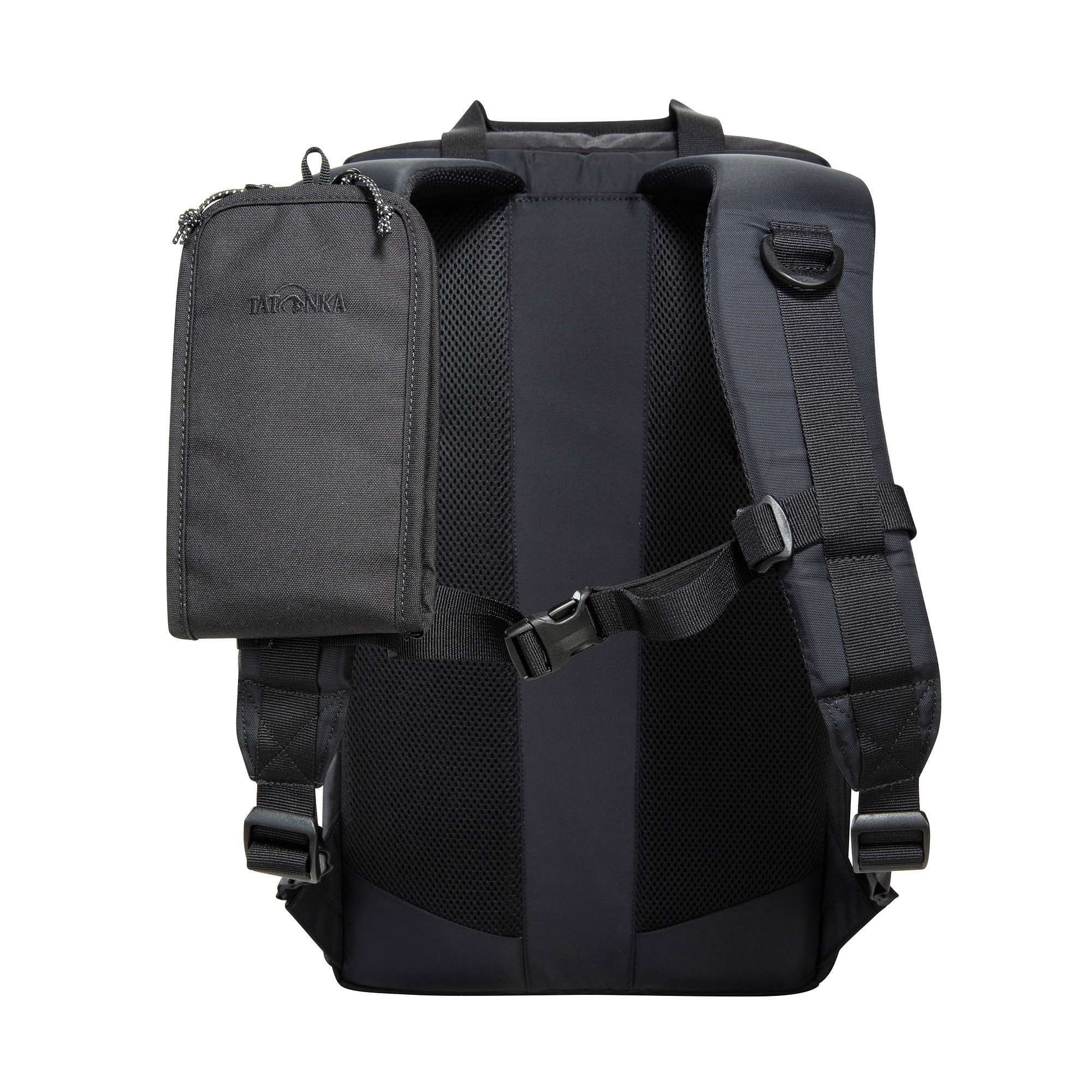 Rucksack, Schultergurt, Brustgurt, Seitentasche, Polsterung, Tatonka Smartphone Pouch 6,2" BC black schwarz - Detailansicht