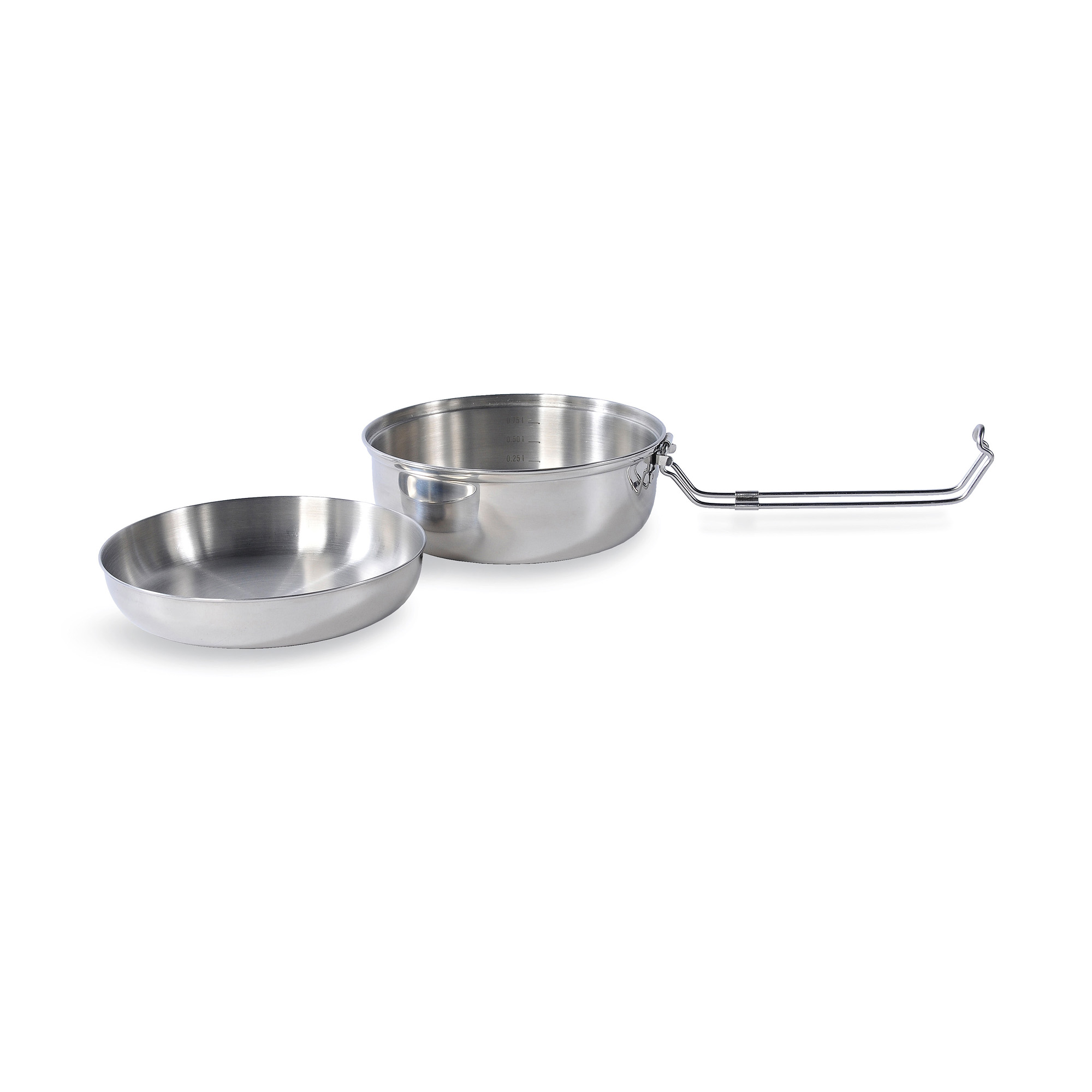 Tatonka Scout Set 1,5 L Kochgeschirr - Ansicht seitlich-vorne Kochtopf, Kochgeschirr, Bratpfanne, Tatonka Scout Set 1,5 L Kochgeschirr - Ansicht seitlich-vorne
