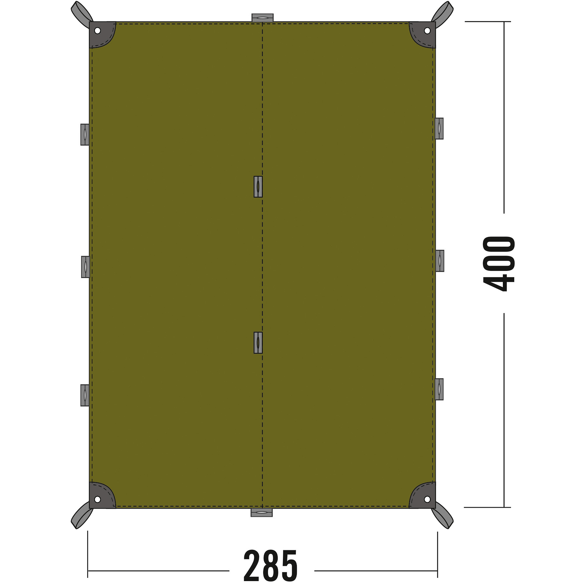 Tatonka Tarp 4 light olive grün Tarps - Detailansicht Diagramm, Handlung, Tatonka Tarp 4 light olive grün Tarps - Detailansicht