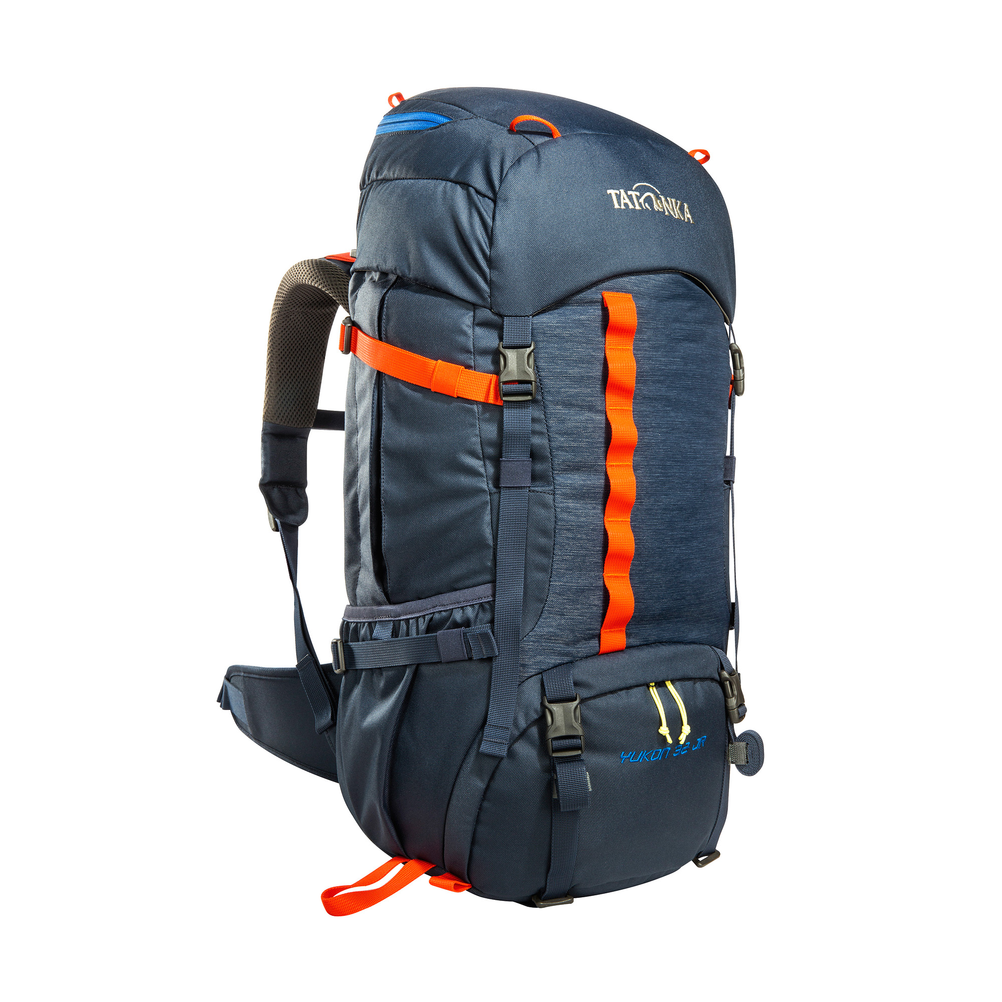 Tatonka Yukon JR 32 navy blau Trekkingrucksäcke - Ansicht seitlich-vorne Tasche, Rucksack, Tatonka Yukon JR 32 navy blau Trekkingrucksäcke - Ansicht seitlich-vorne