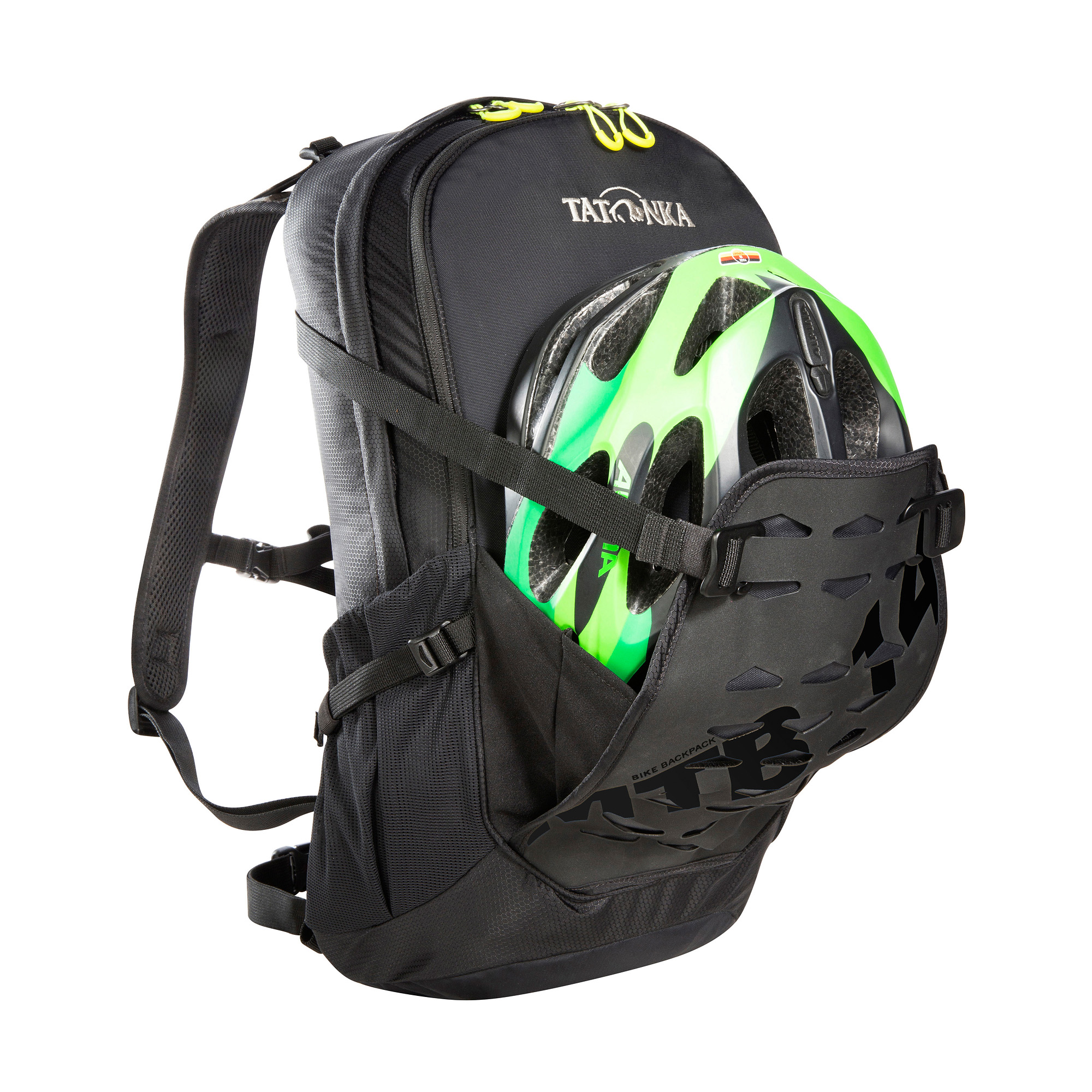 Tatonka Bike Backpack MTB 14 black schwarz Fahrradrucksäcke - Detailansicht Tasche, Rucksack, Helm, Tatonka Bike Backpack MTB 14 black schwarz Fahrradrucksäcke - Detailansicht