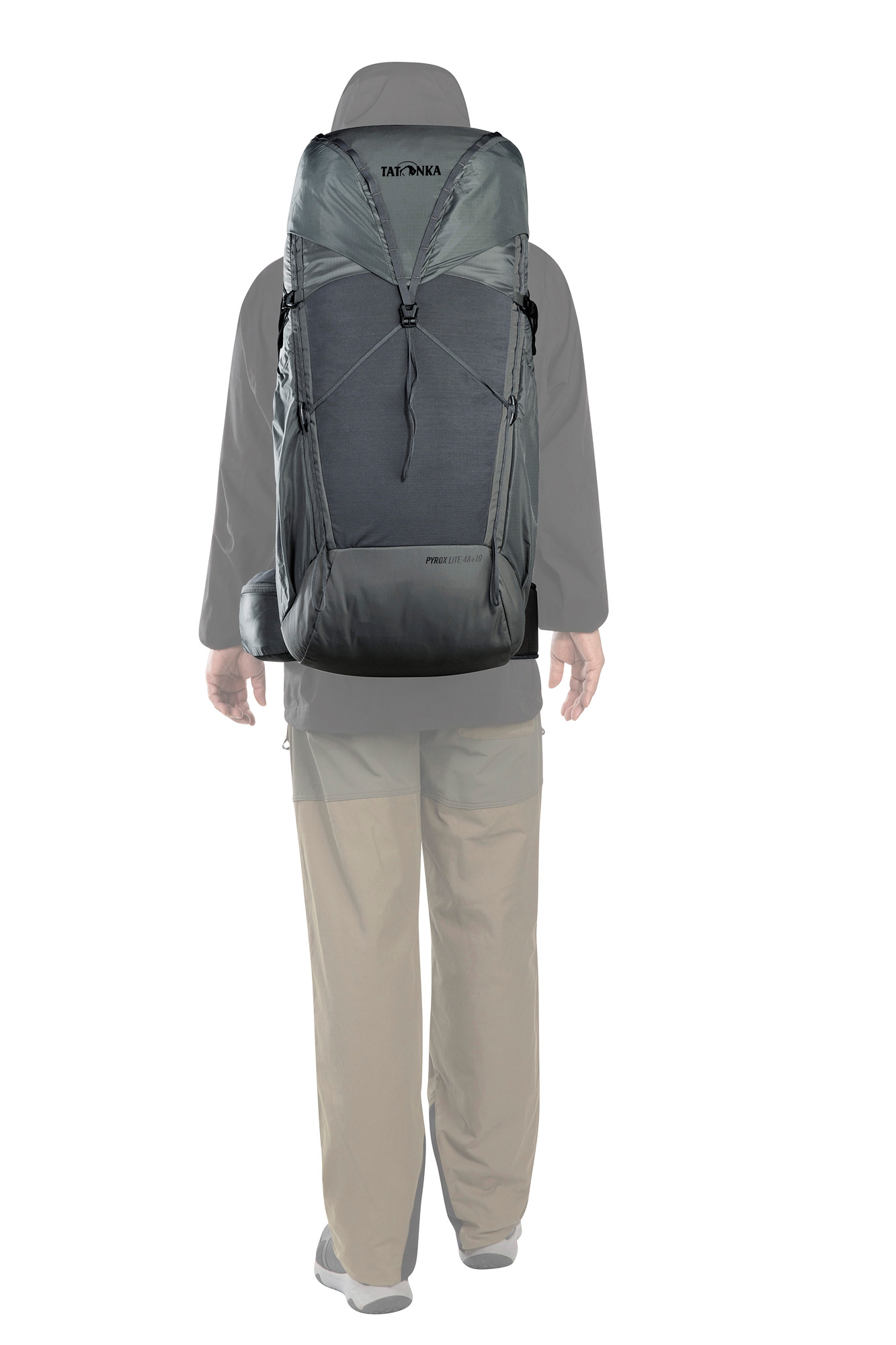 Rucksack, Rucksack Trekking, Outdoor Rucksack, Trekking Rucksack, Reiserucksack, Tatonka Pyrox Lite 48+10 titan grey grau - Detailansicht