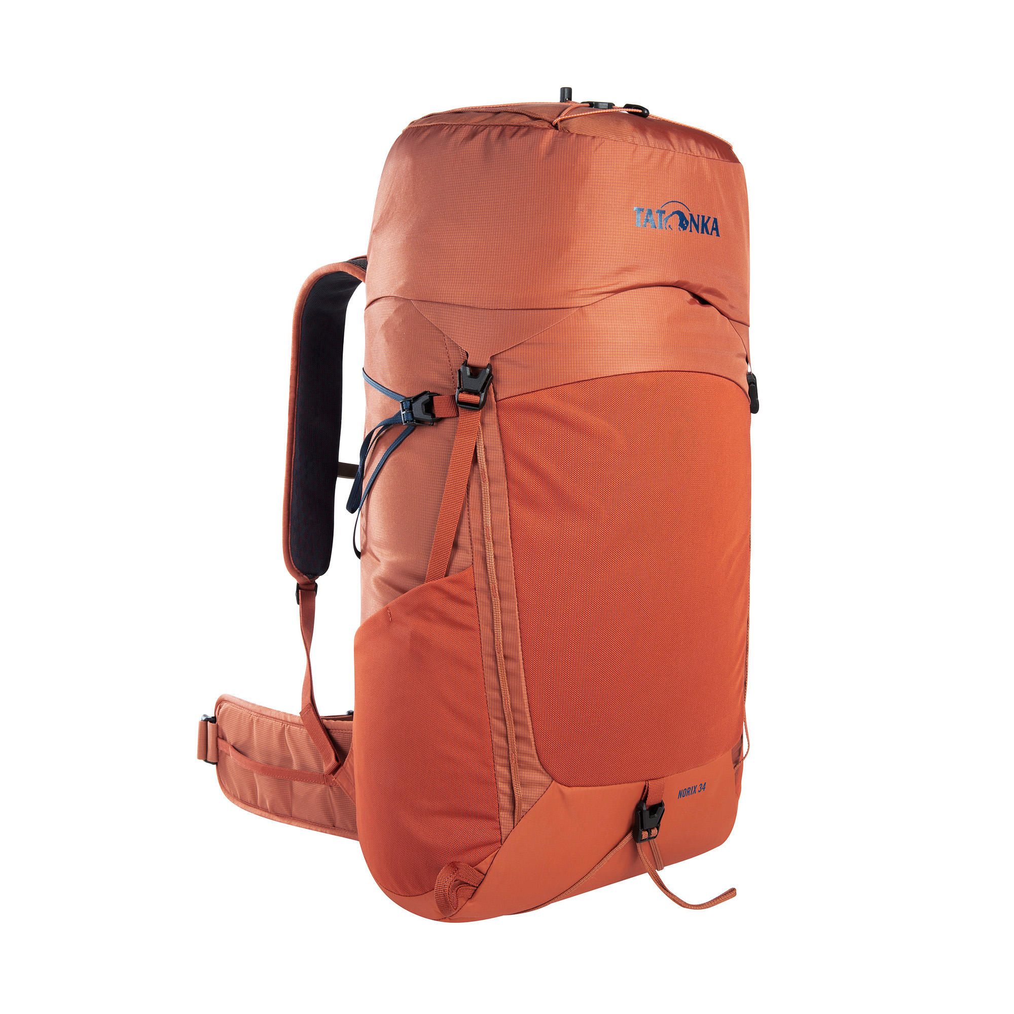 Tasche, Rucksack, Tatonka Norix 34 red earth braun Trekkingrucksäcke - Ansicht seitlich-vorne