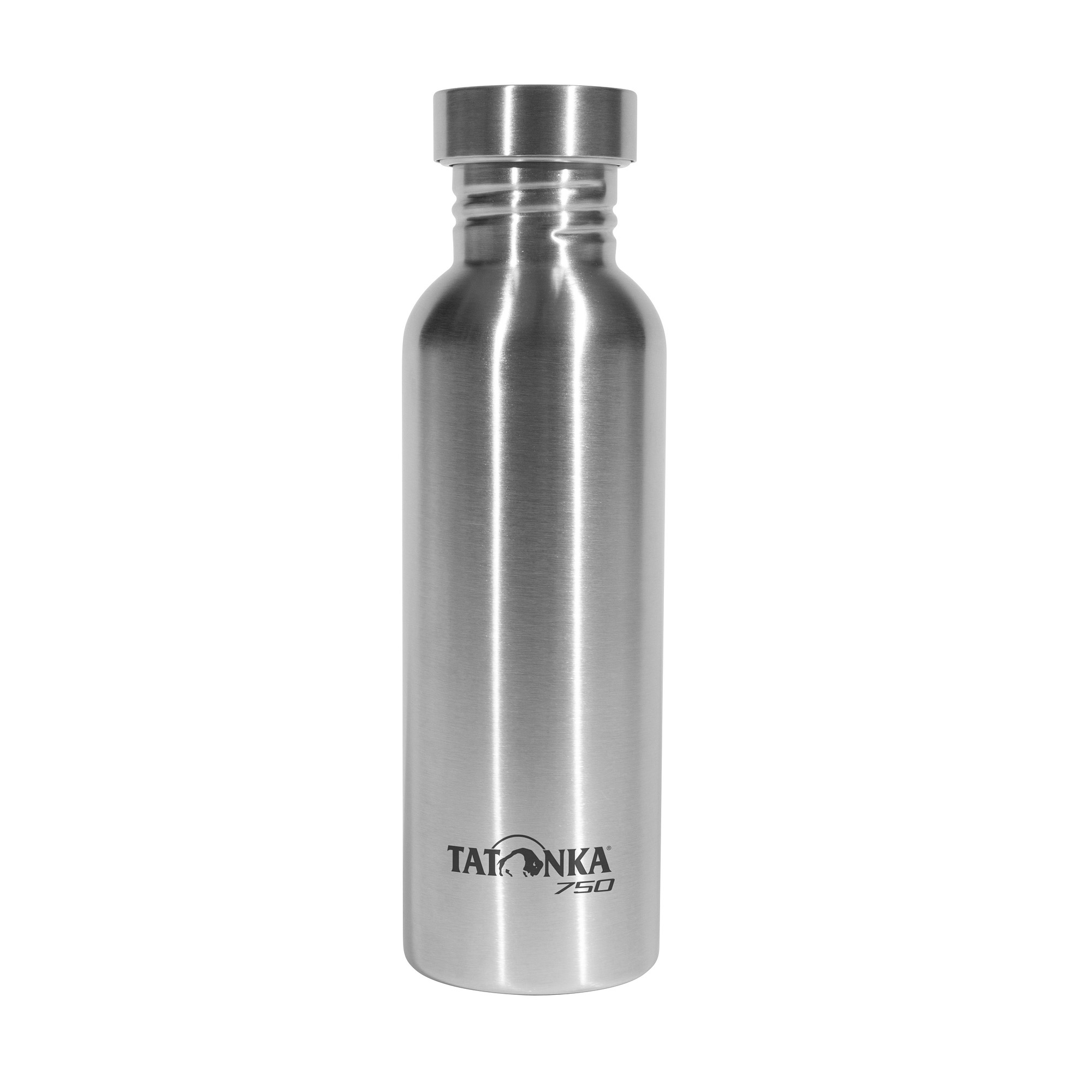 Flasche, Wasserflasche, Stahl, Tatonka Steel Bottle Premium 0,75l Trinkflaschen - Ansicht seitlich-vorne