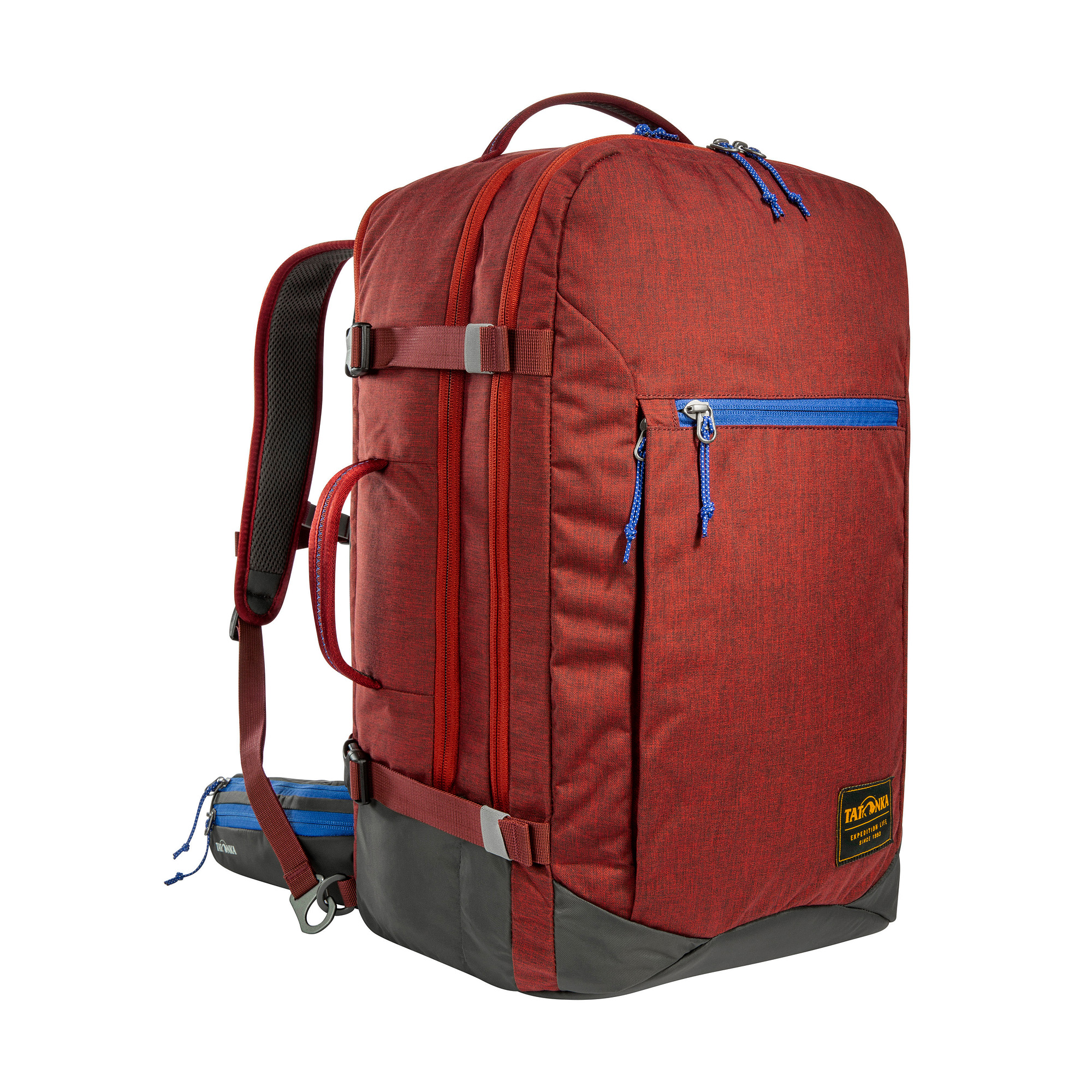 Tasche, Rucksack, Tatonka Traveller Pack 35 tango red rot Reiserucksäcke - Ansicht seitlich-vorne