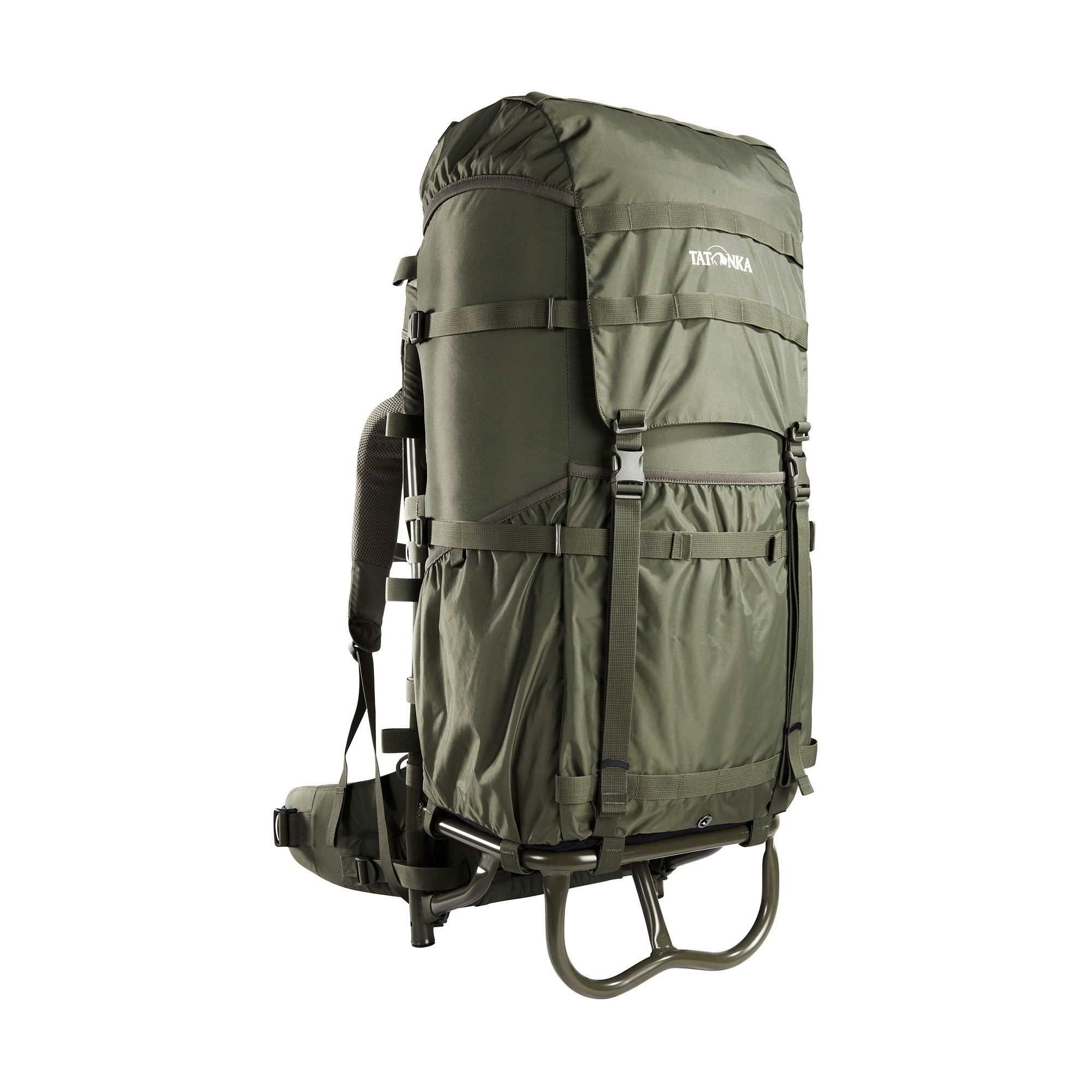 Tasche, Rucksack, Tatonka Packsack 2 Lastenkraxe olive grün Trekkingrucksäcke - Detailansicht
