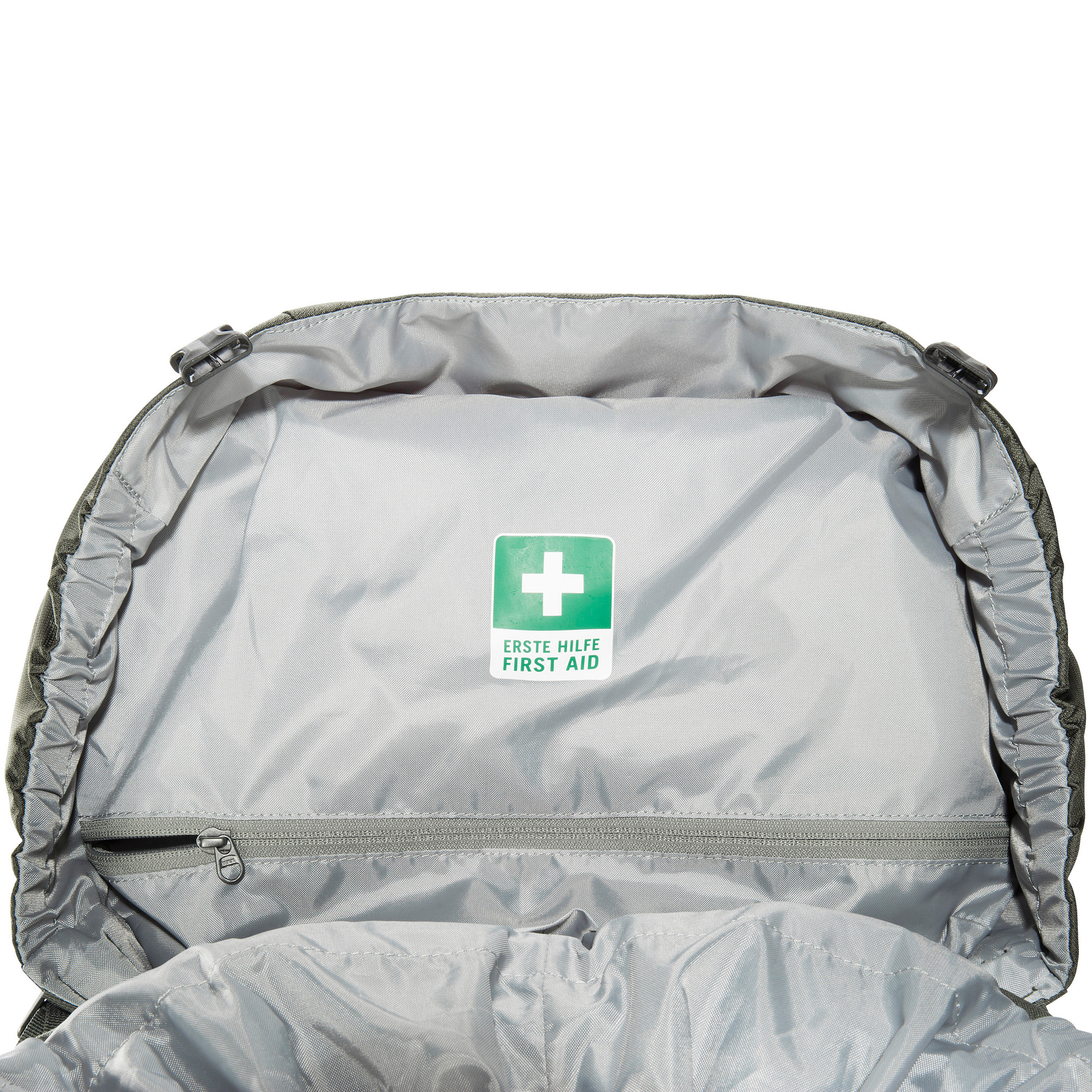 Erste Hilfe, Tatonka Yukon X1 85+10 stone grey olive grau Trekkingrucksäcke - Detailansicht