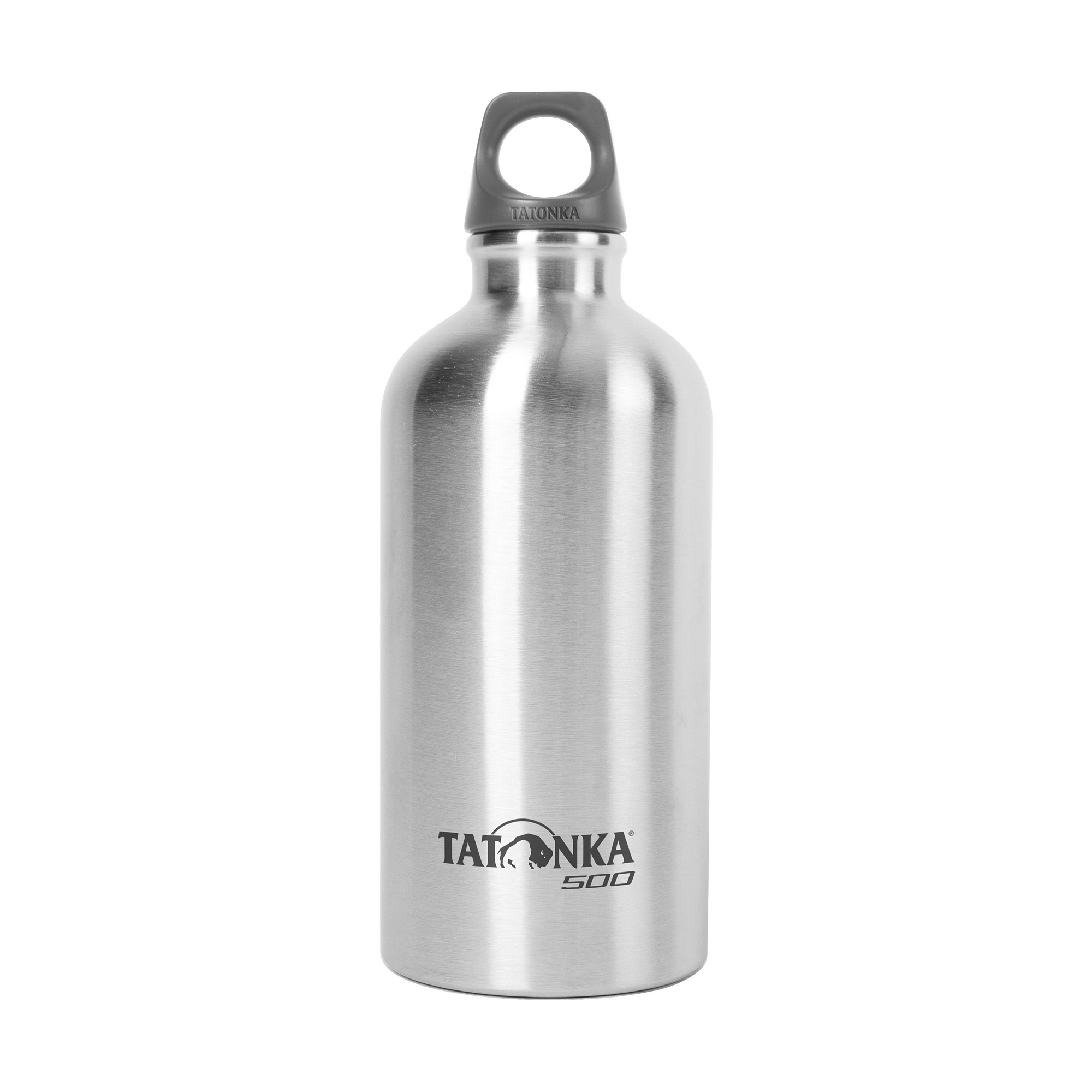 Flasche, Wasserflasche, Tatonka Stainless Steel Bottle 0,5l Trinkflaschen - Ansicht seitlich-vorne