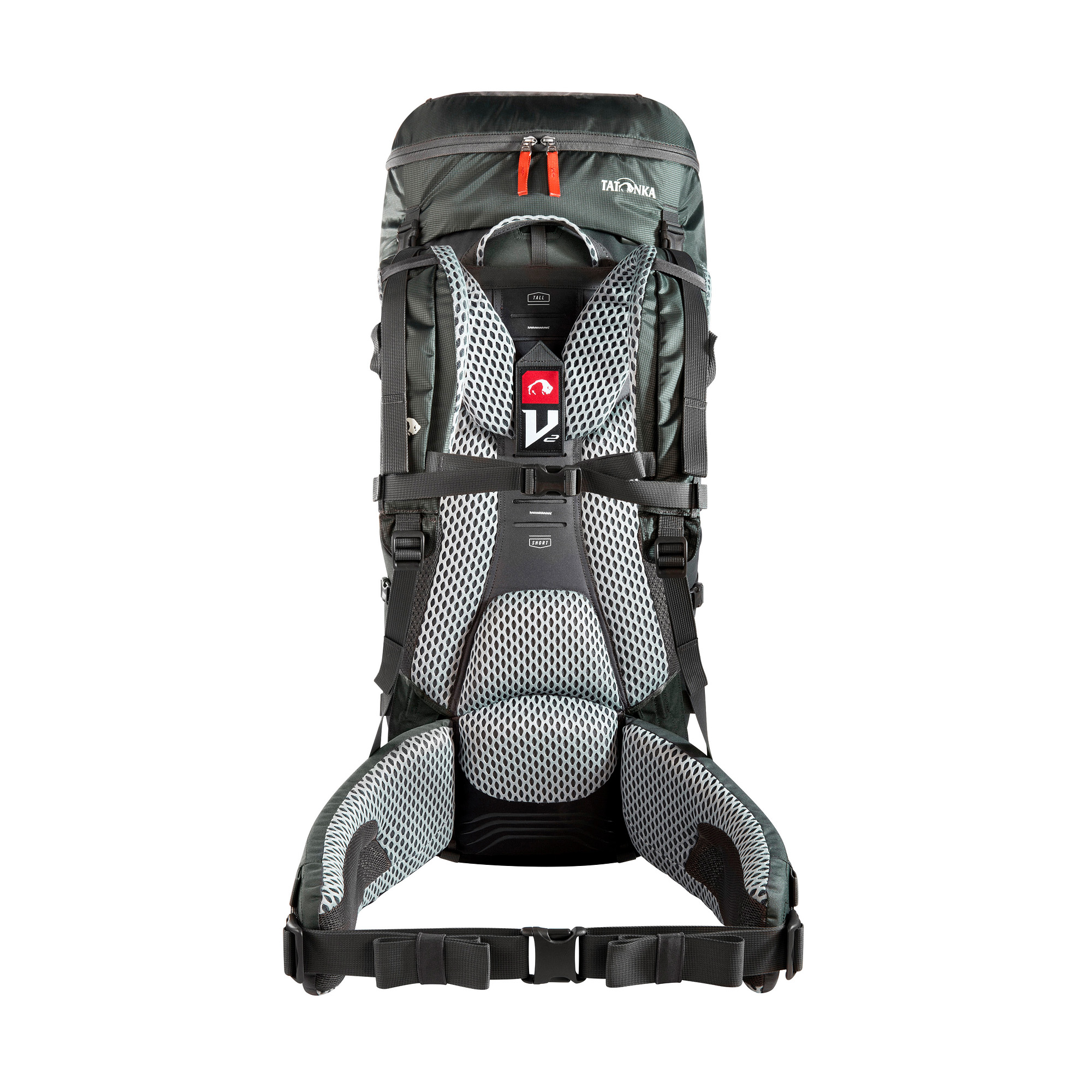 Tasche, Rucksack, Tatonka Yukon 60+10 titan grey grau Trekkingrucksäcke - Ansicht frontal-hinten