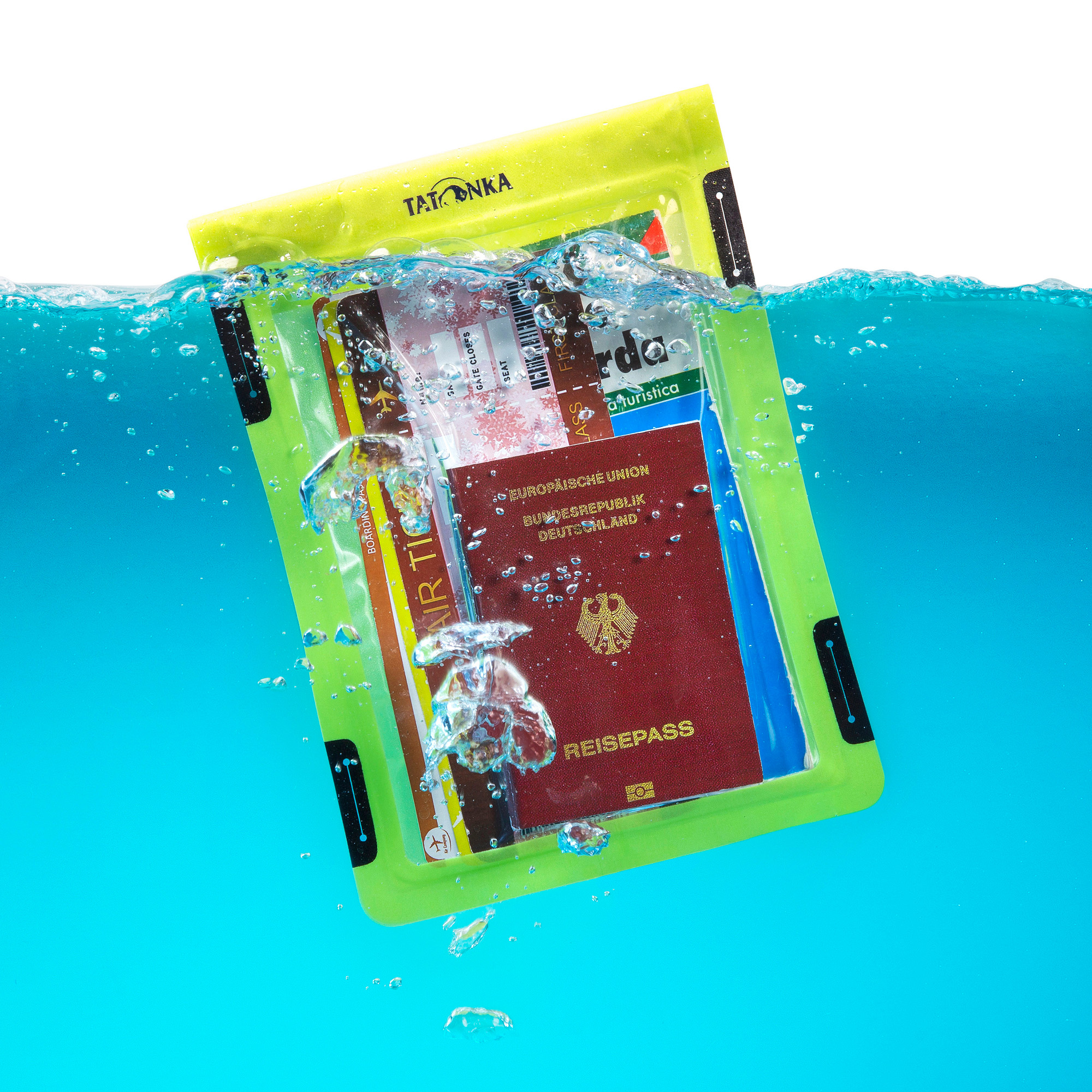 Werbung, Plakat, Tatonka WP Dry Bag A5 lime gelb Sonstige Taschen - Detailansicht