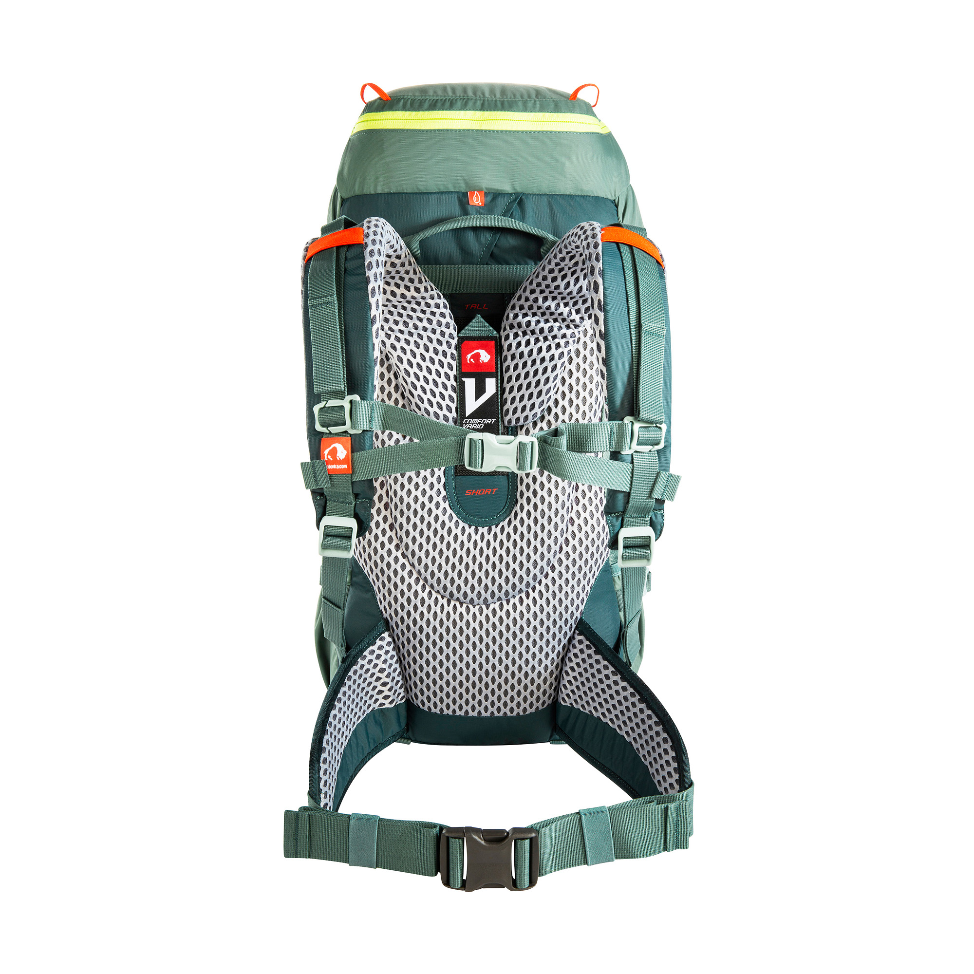 Bekleidung, Weste, Rettungsweste, Tasche, Rucksack, Tatonka Yukon JR 32 sage green grün Trekkingrucksäcke - Ansicht frontal-hinten