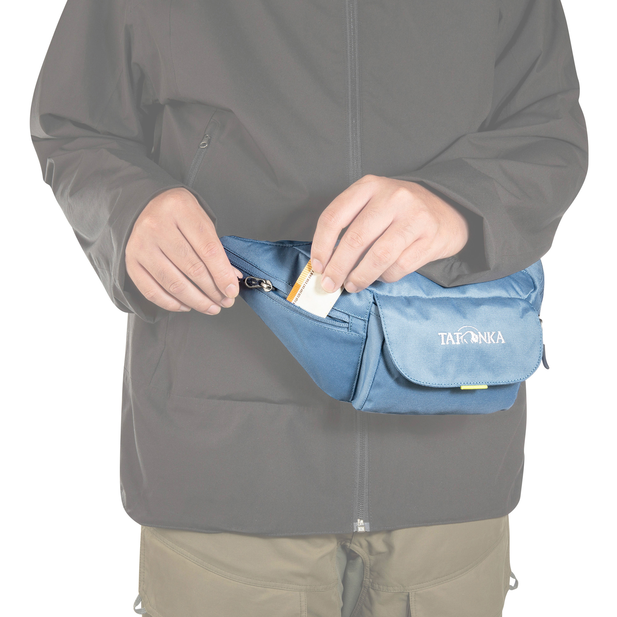 Bekleidung, Mantel, Zubehör, Jacke, Tatonka Funny Bag "M" elemental blue blau Bauchtaschen - Detailansicht