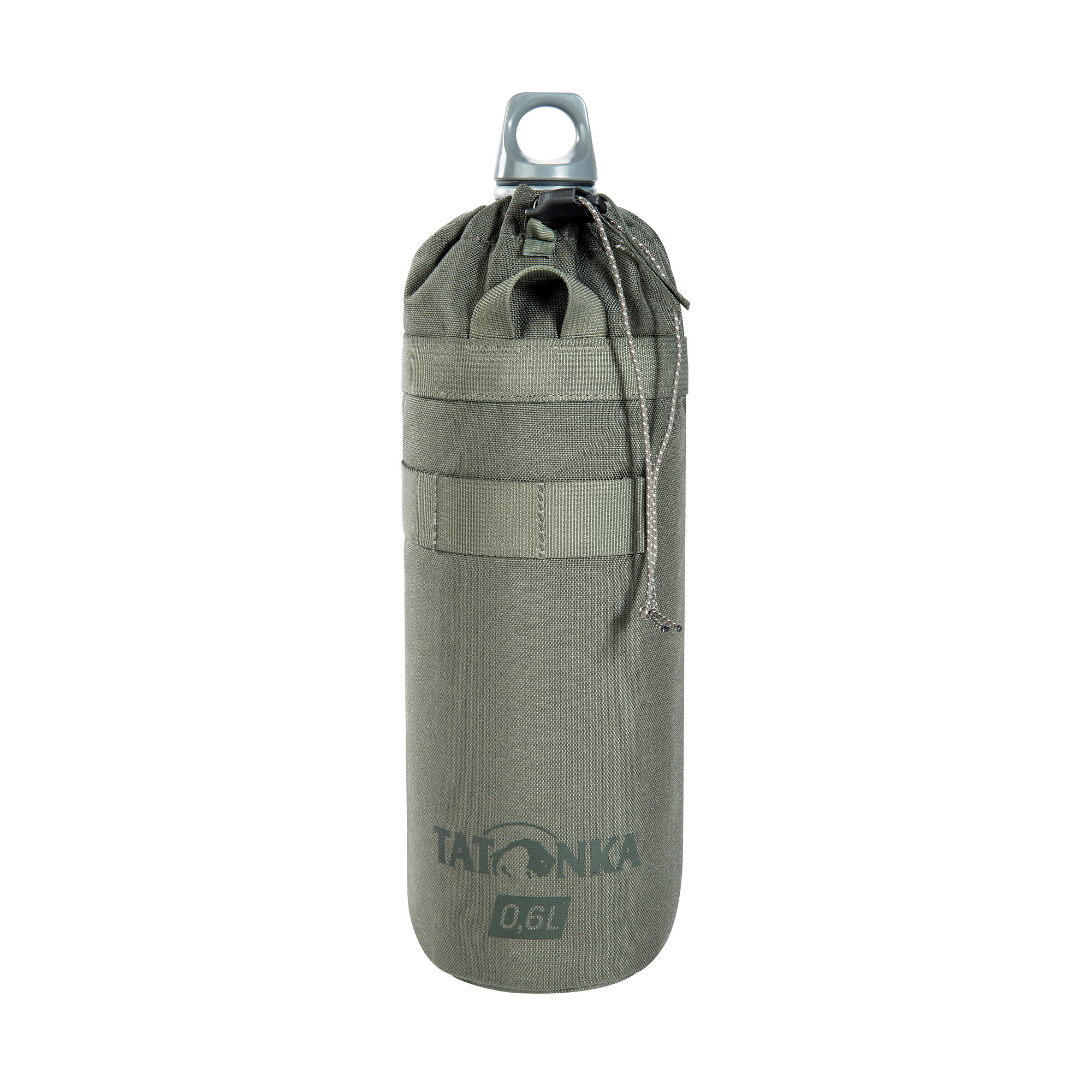 Flasche, Wasserflasche, Tatonka Thermo Bottle Cover 0,6l BC stone grey olive grau Kühltaschen - Detailansicht