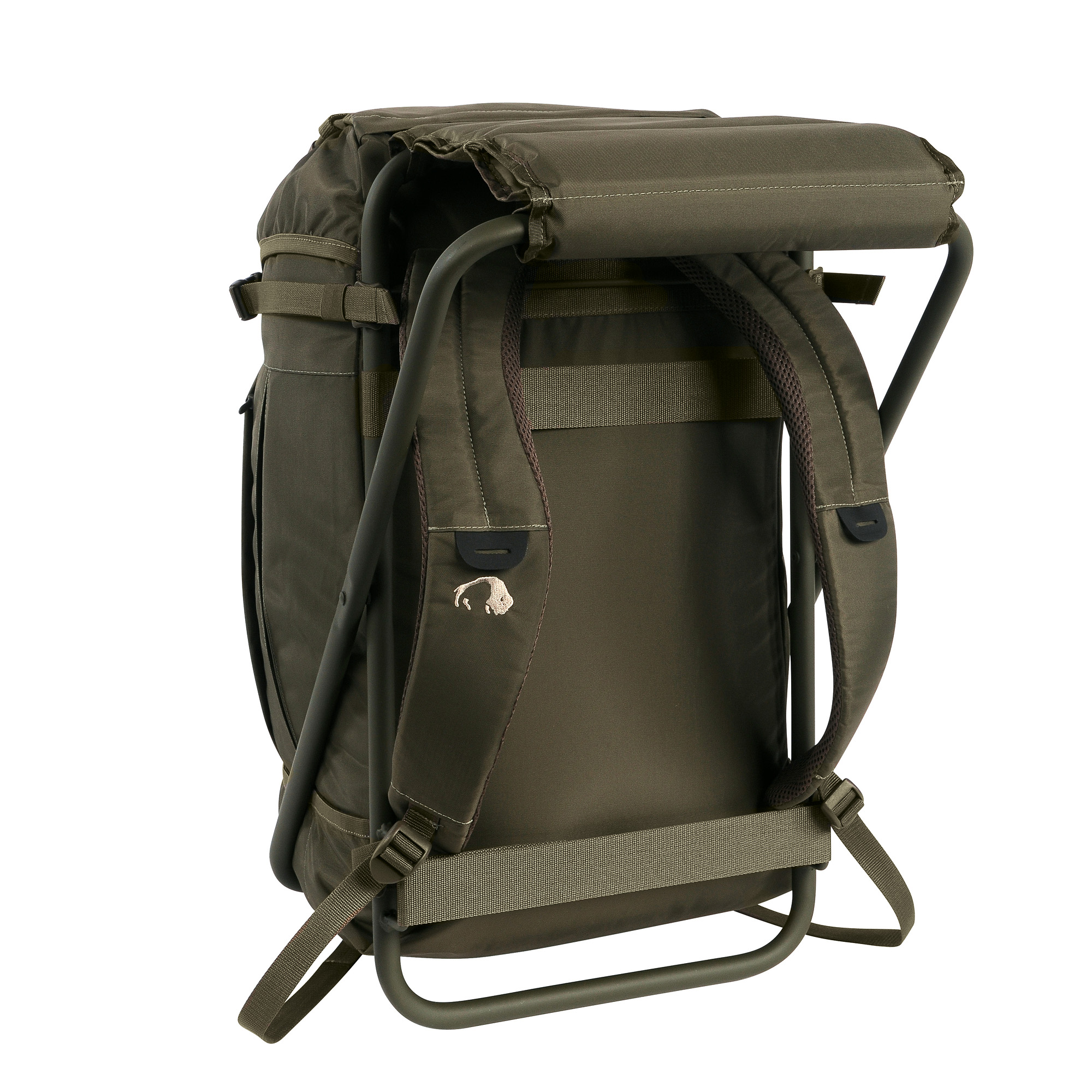 Tasche, Rucksack, Tatonka Petri Chair olive grün Wanderrucksäcke - Ansicht seitlich-hinten