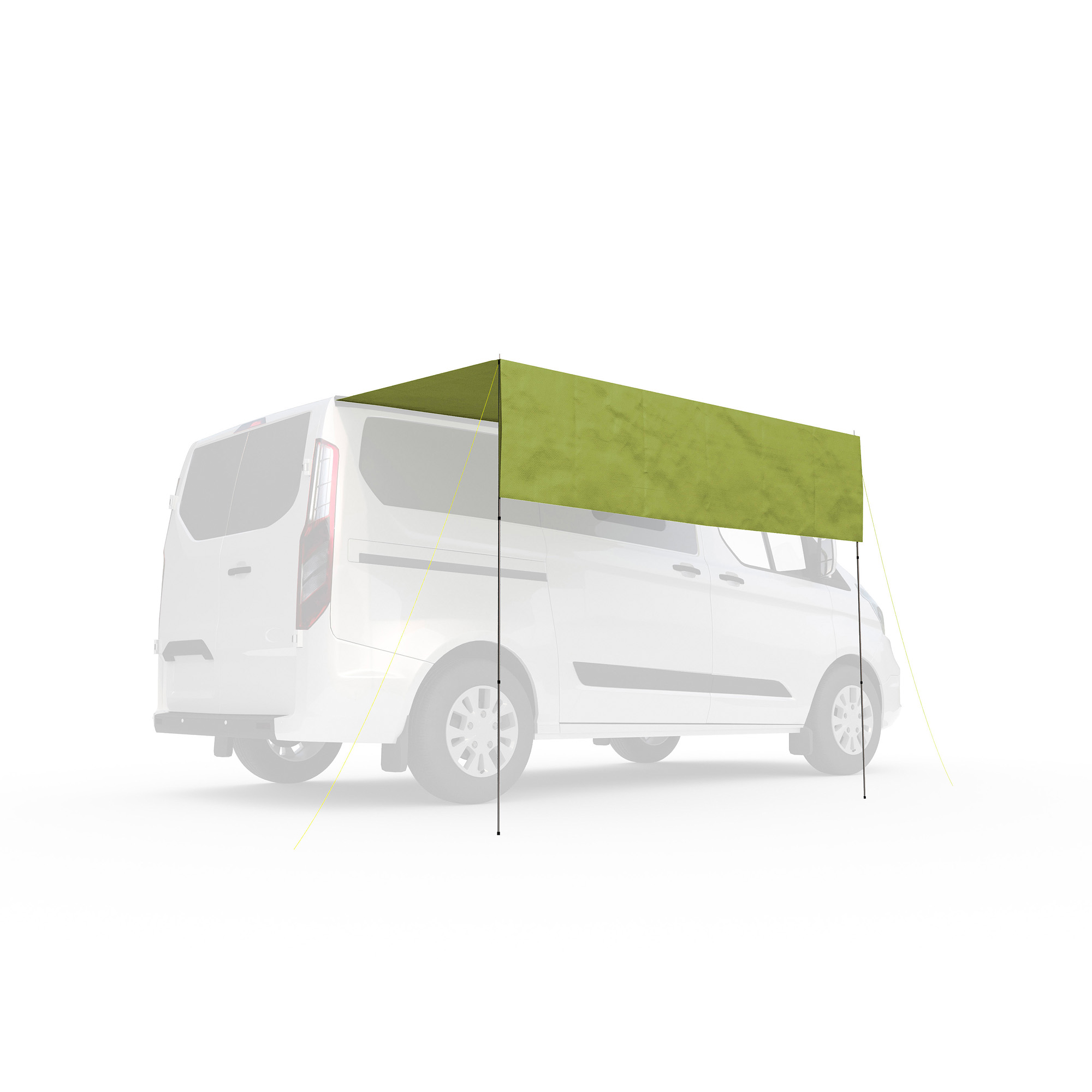 Wohnwagen, Fahrzeug, Maschine, Rad, Auto, Tatonka Van Tarp light olive grün Tarps - Ansicht frontal-vorne