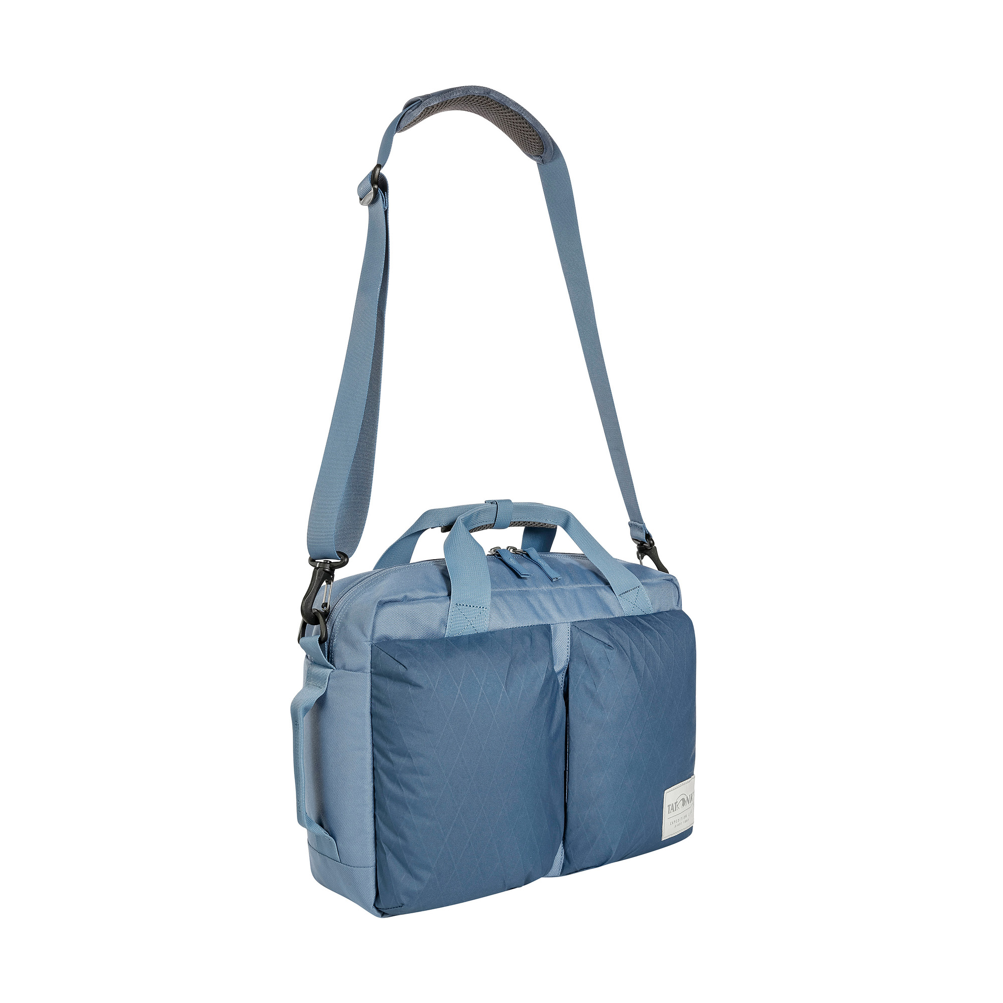 Tasche, Zubehör, Handtasche, Tragetasche, Tatonka Cross Body Bag XL elemental blue blau Umhängetaschen - Ansicht seitlich-vorne