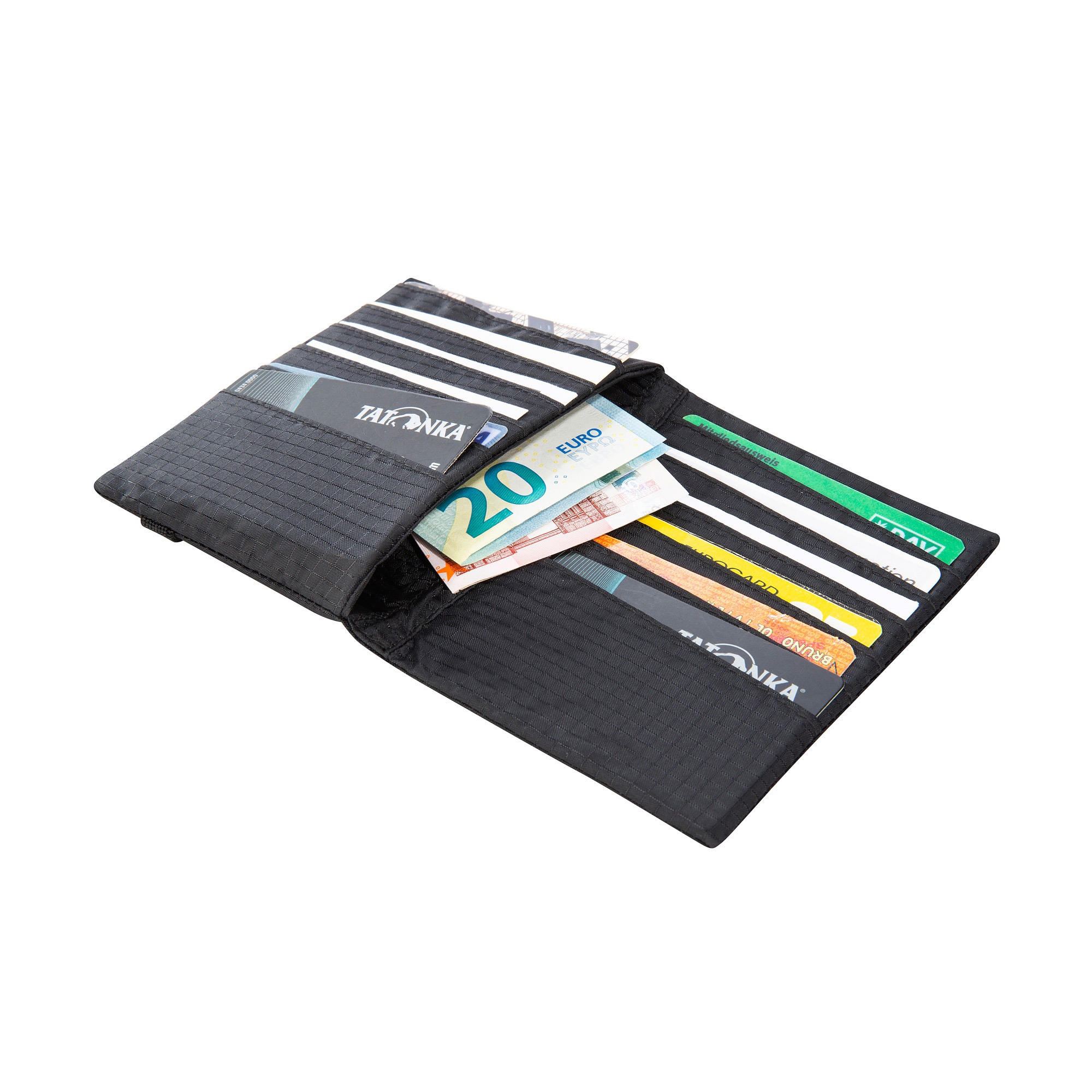 Zubehor, Geldbörse, Tatonka Card Holder 12 RFID B black schwarz Reisesicherheit - Detailansicht