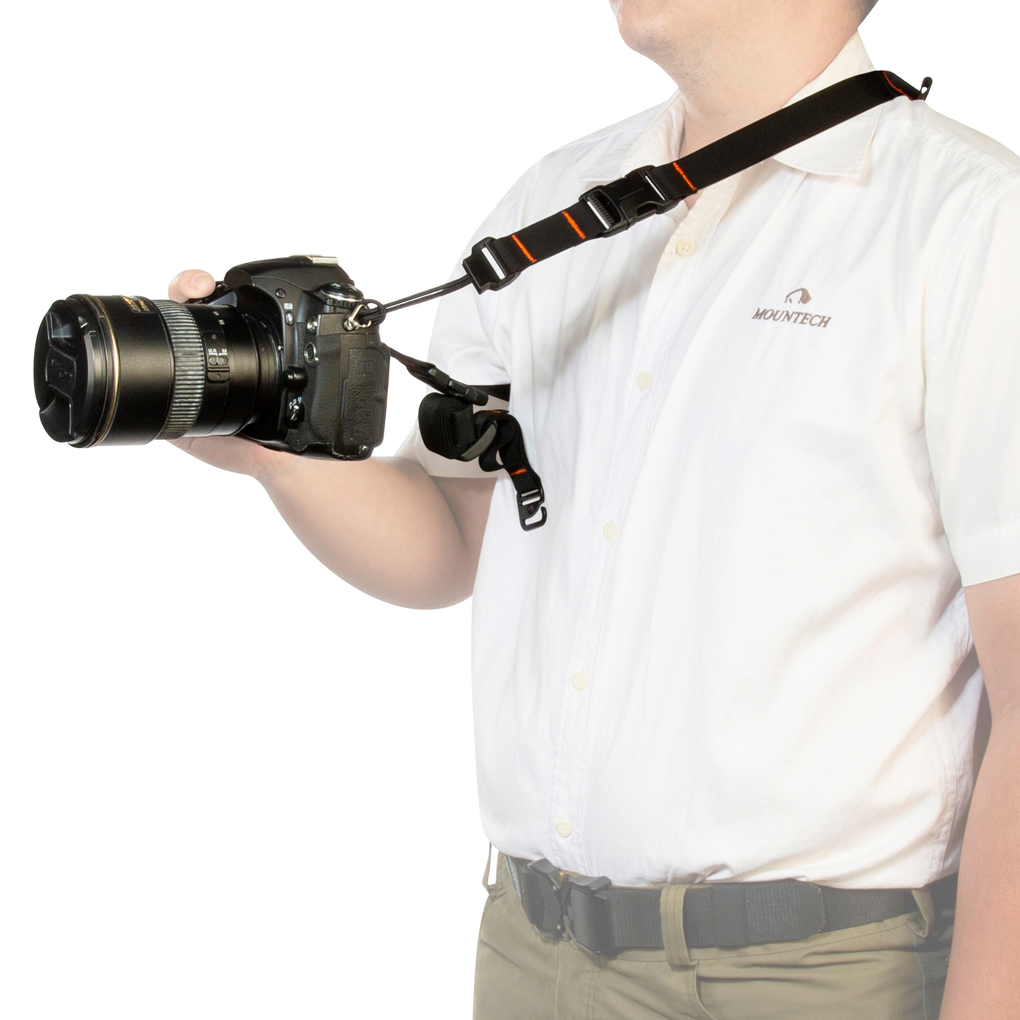 Photographie, Riemen, Kamera, Mann, Person, Tatonka Camera Strap Set black schwarz Fototaschen - Detailansicht