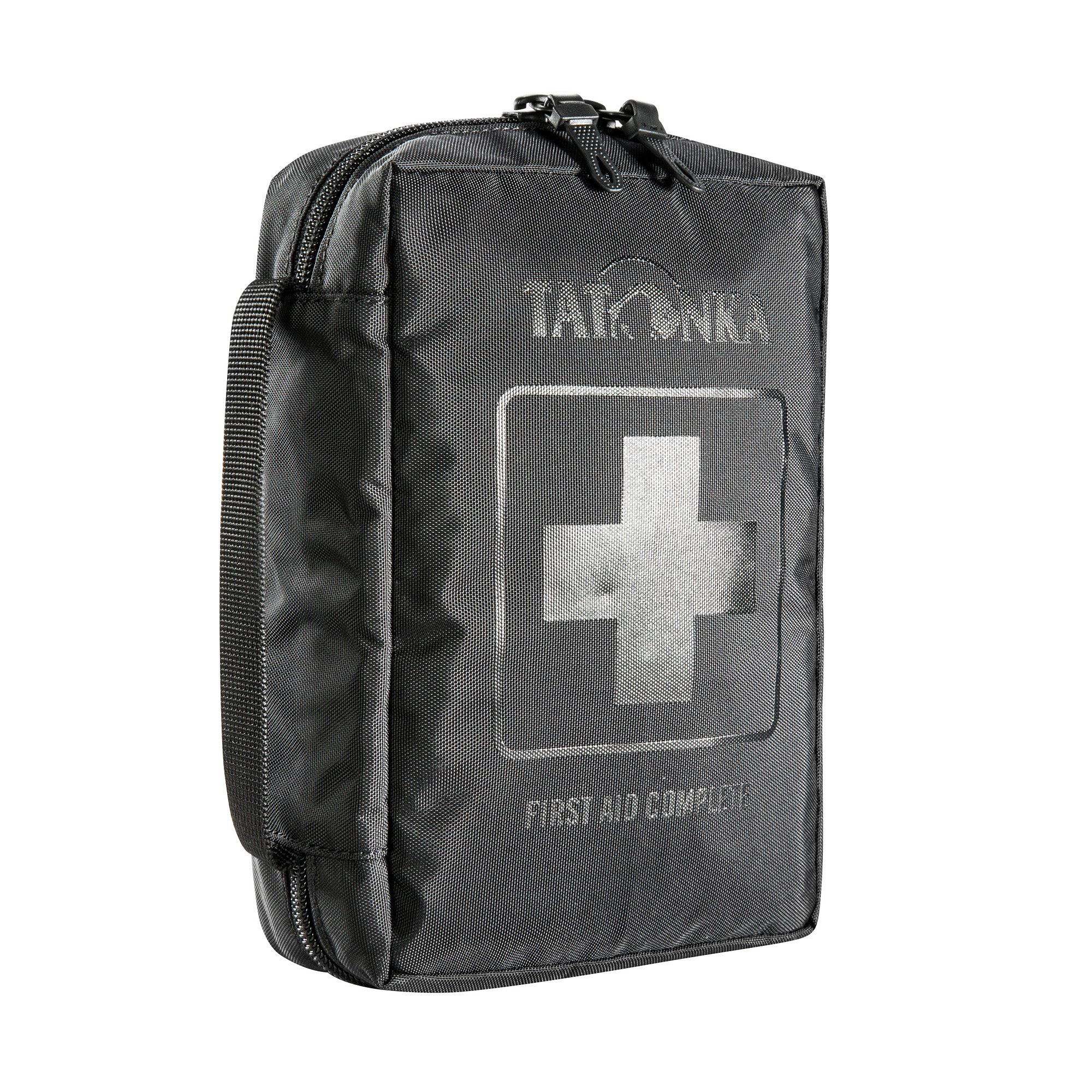 Erste Hilfe, Tatonka First Aid Complete black schwarz Rucksack-Zubehör - Ansicht seitlich-vorne