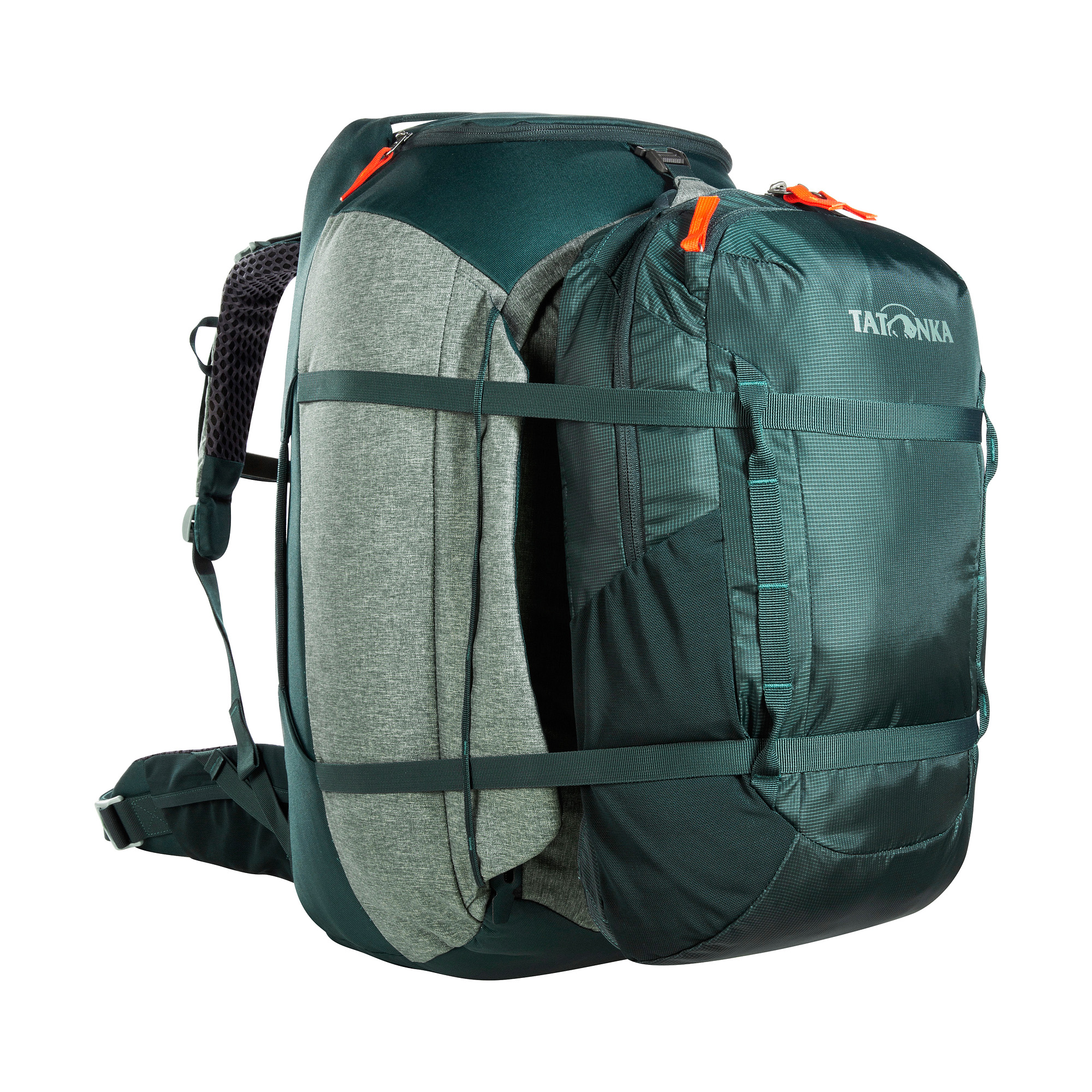 Tasche, Rucksack, Tatonka Great Escape 50+15 Women sage green grün Reiserucksäcke - Ansicht seitlich-vorne