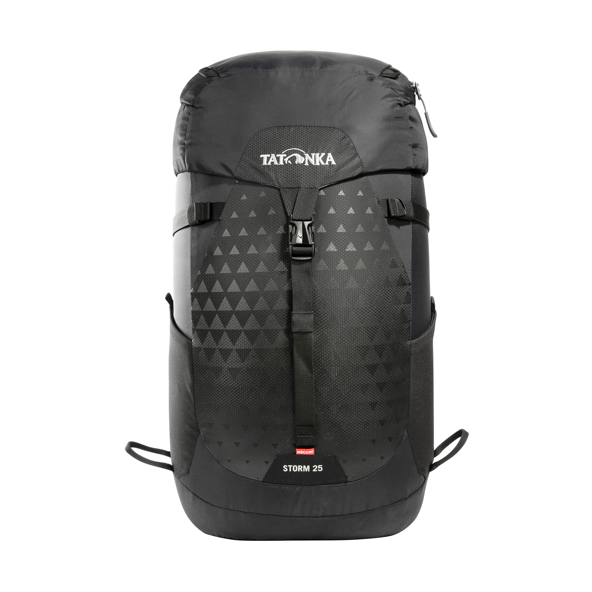 Tasche, Rucksack, Tatonka Storm 25 RECCO black schwarz Wanderrucksäcke - Ansicht frontal-vorne