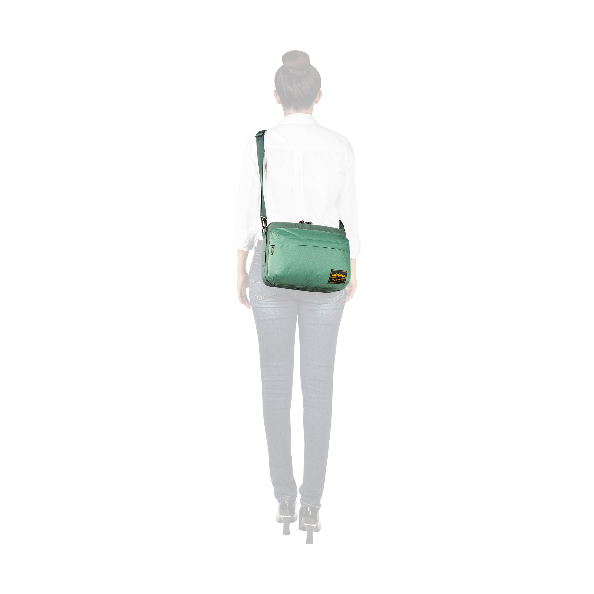 Zubehor, Tasche, Handtasche, Person, Hosen, Tatonka Cross Body Bag L sage green grün Umhängetaschen - Detailansicht