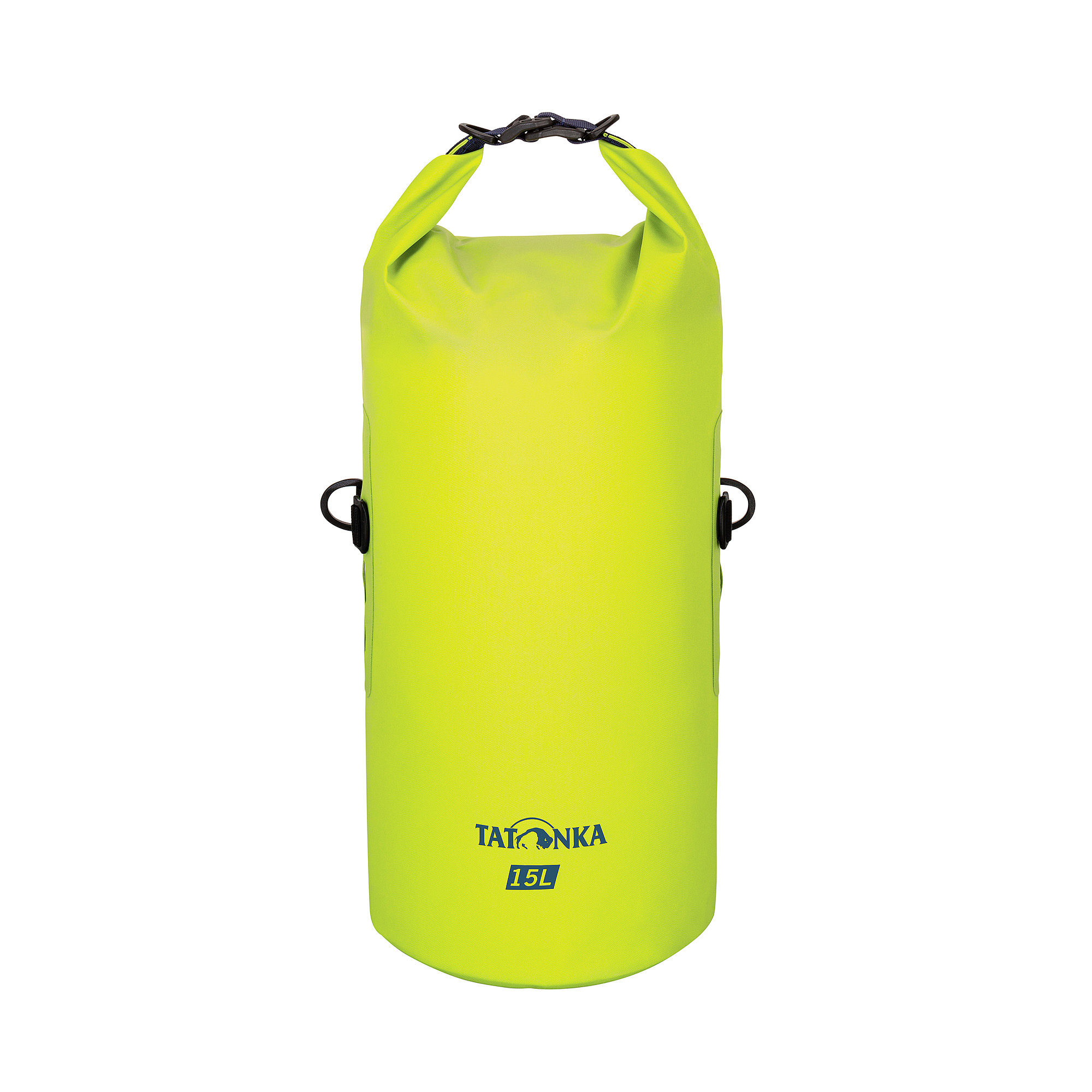 Flasche, Tasche, Wasserflasche, Tatonka WP Stuffbag 15l lime gelb Reisezubehör - Ansicht seitlich-vorne