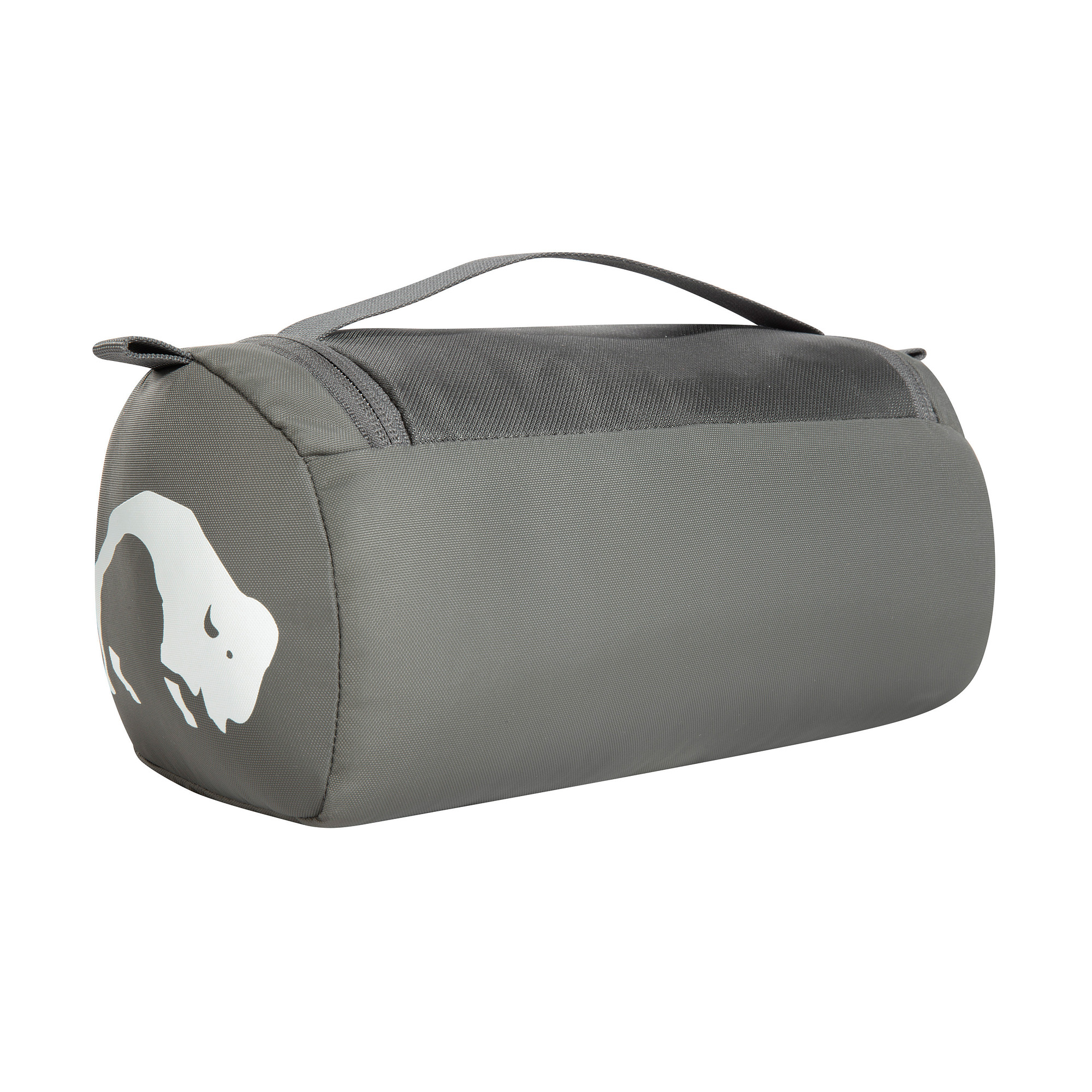 Kissen, Dekoration für Zuhause, Zubehör, Tasche, Handtasche, Tatonka Care Barrel titan grey grau Kulturbeutel - Ansicht seitlich-hinten